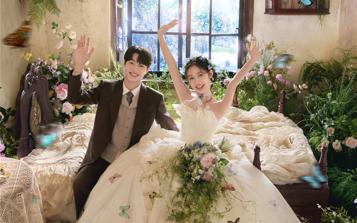把春天搬進鏡頭里｜我的治愈系花房婚紗照