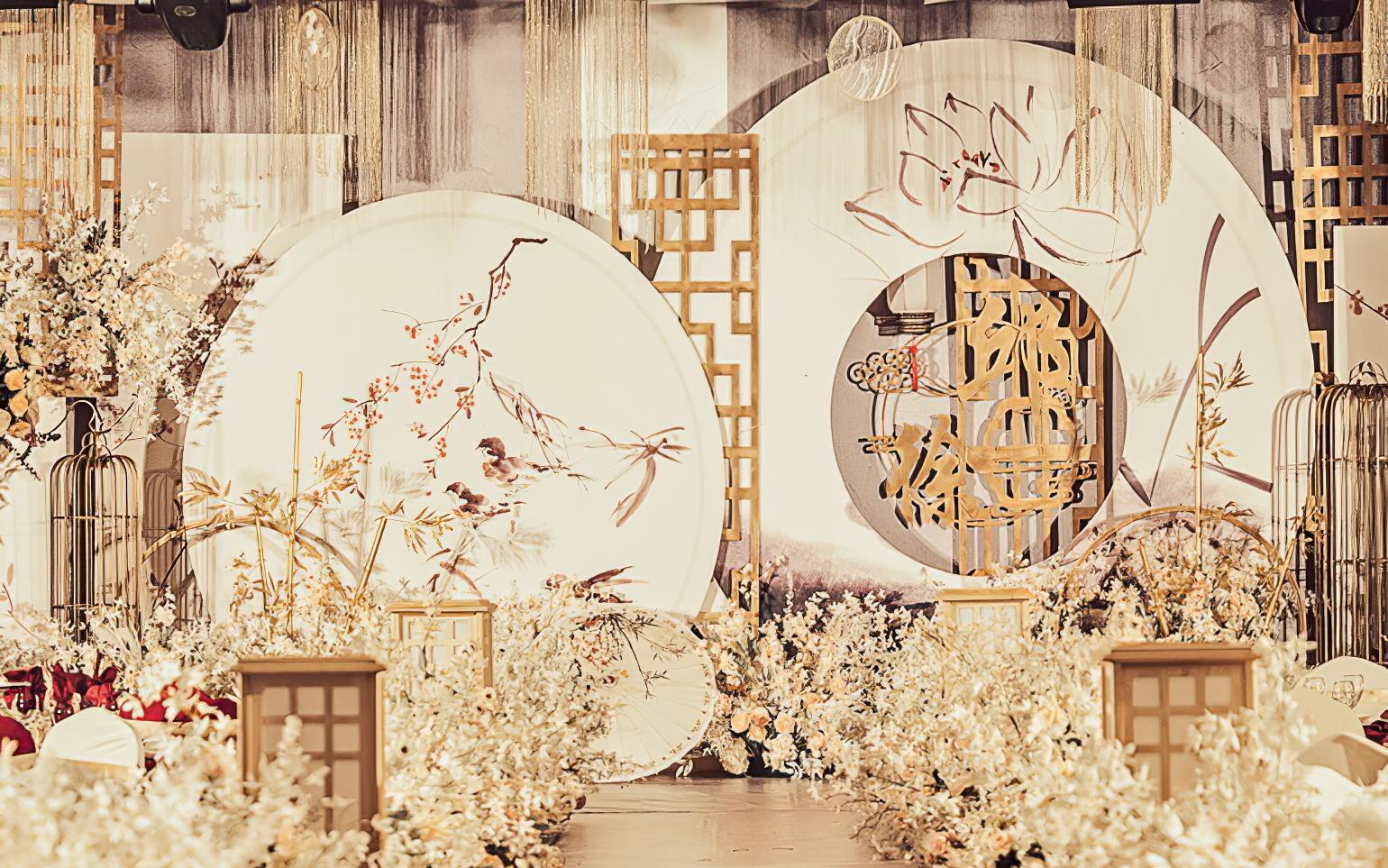 与卿婚礼馆|新中式婚礼 香槟系