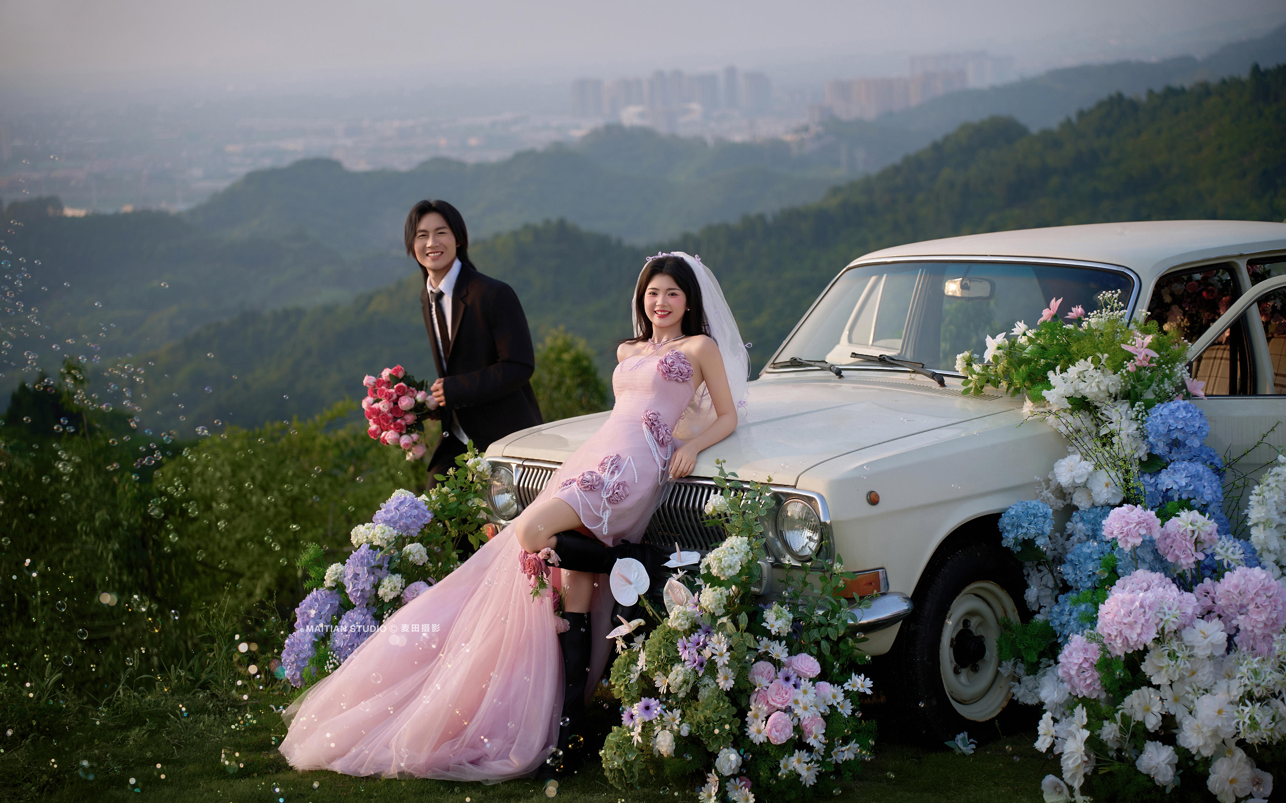 浪漫鲜活的生命力婚纱照永远心动