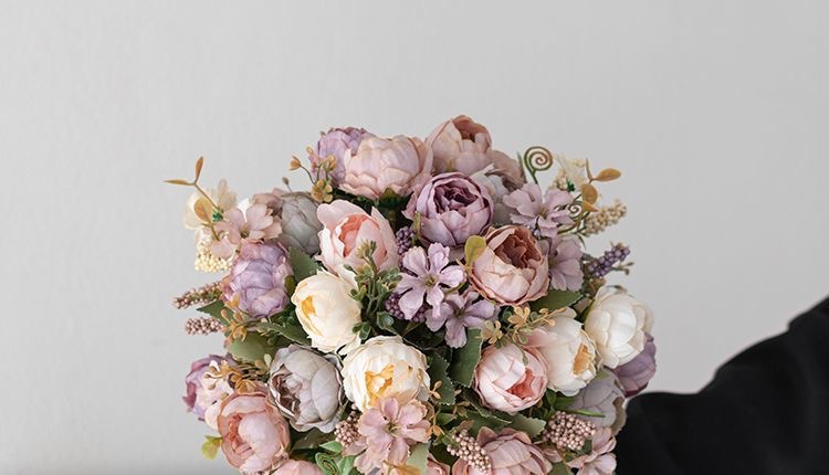 【仿真手捧花】欧式轻奢高级仿生花仿真手捧花