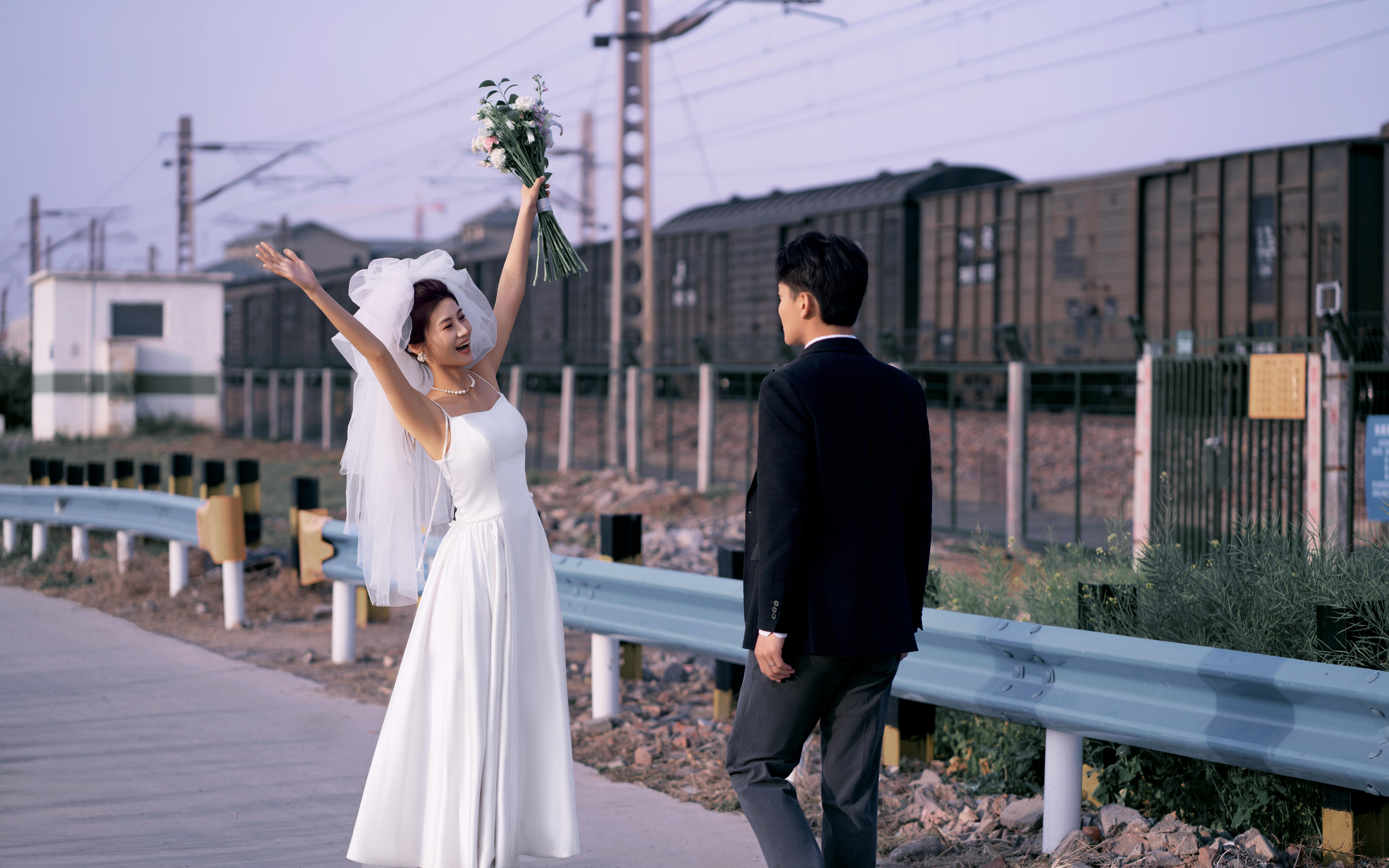 在鹤壁拍到了 日系电影感婚纱照