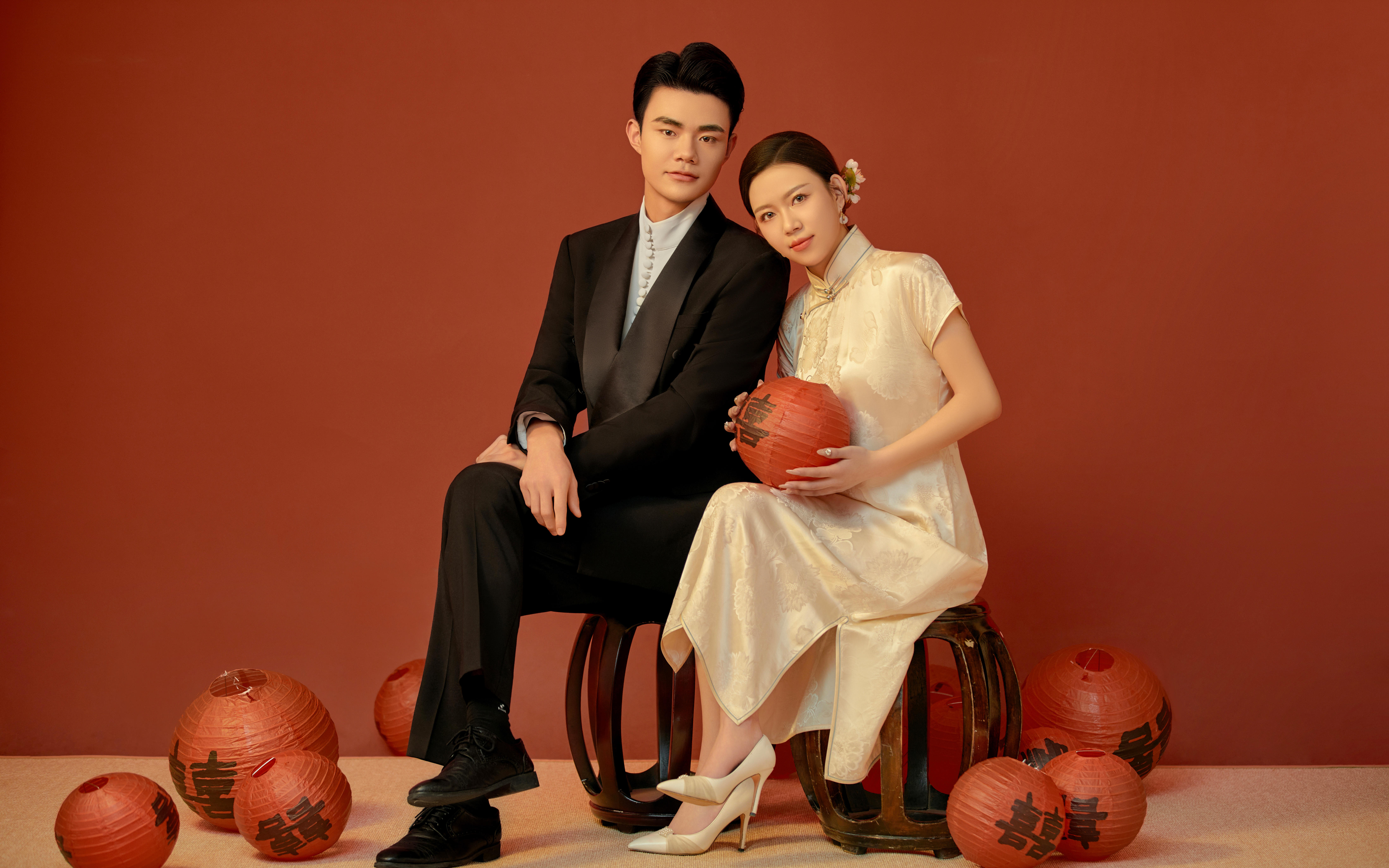 相信麻麻的审美！中式喜嫁婚纱照爱疯啦