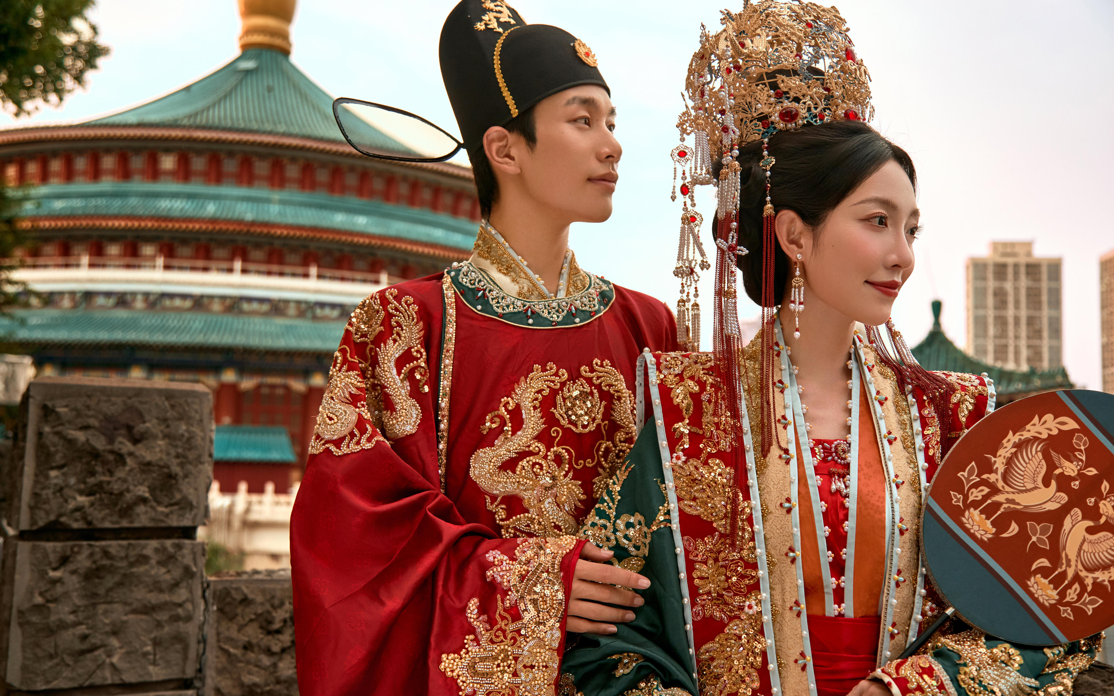 汉服婚纱照相遇重庆大礼堂，一眼前年，盛世华章