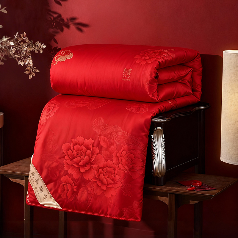 新款蠶絲被婚慶床品子母被