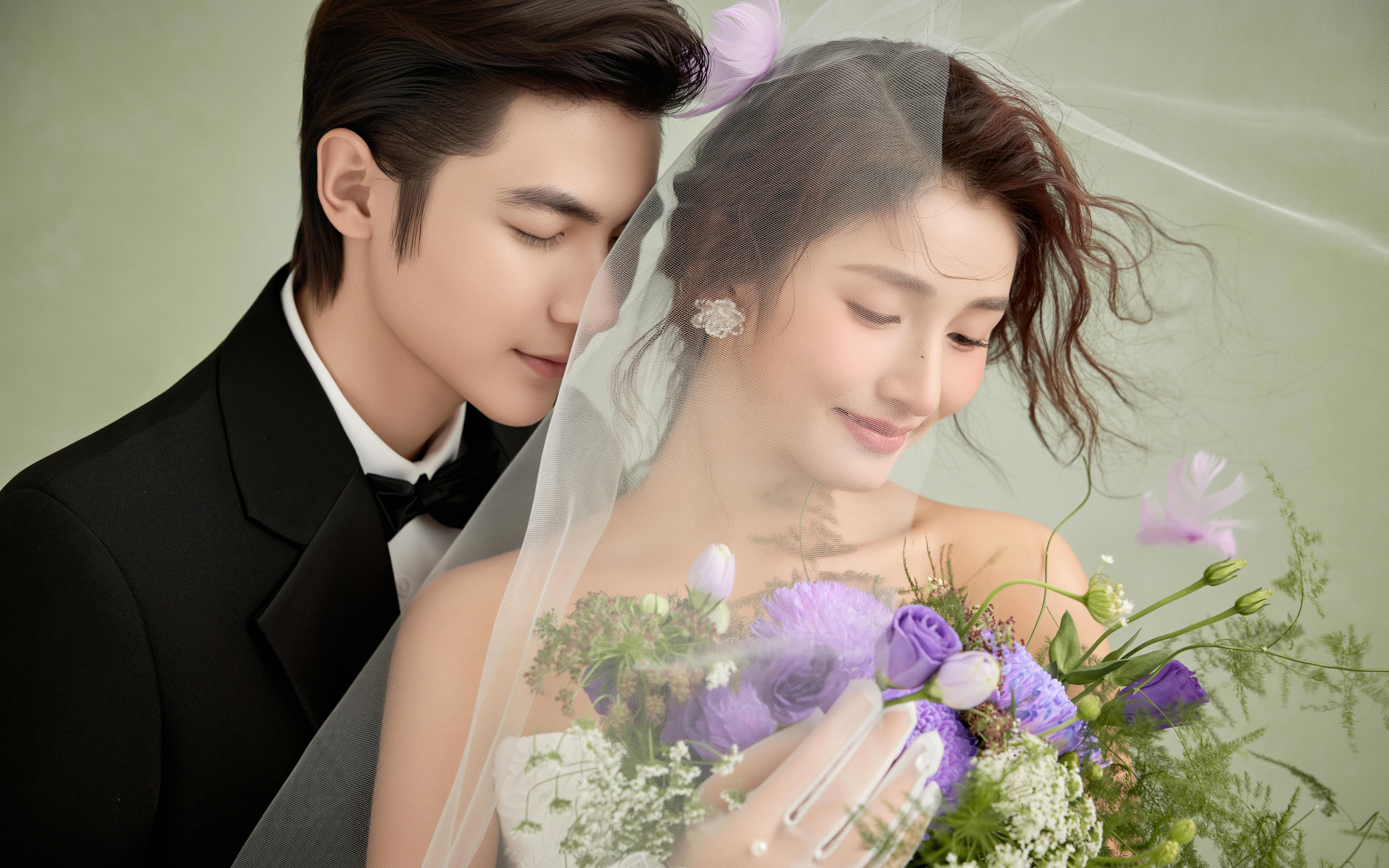 室内油画婚纱照~