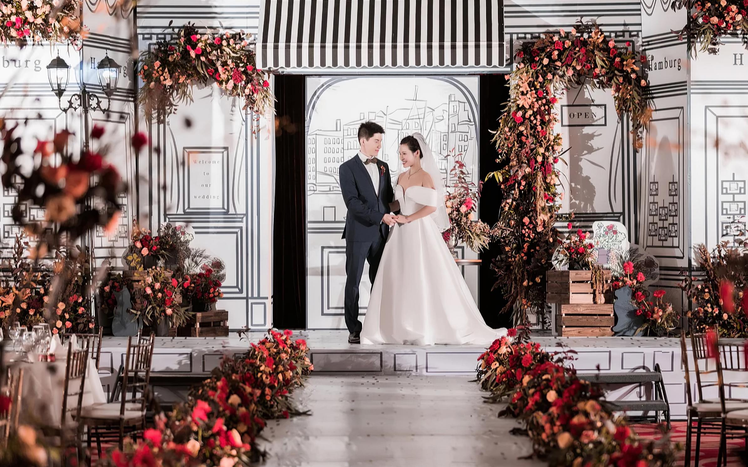 312婚礼 I 玫瑰色的浪漫港风婚礼