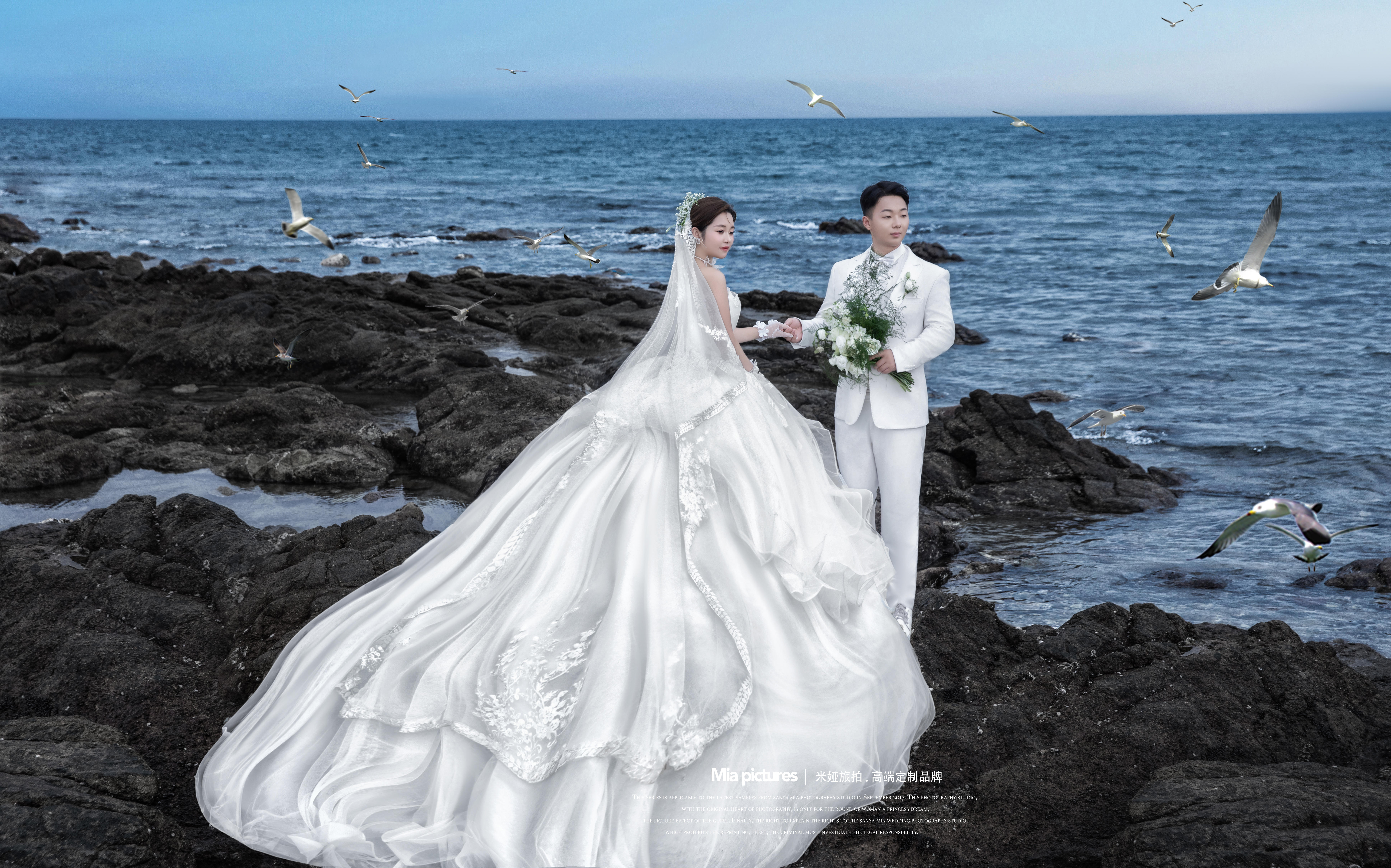 海景礁石婚纱照丨浪漫与自由的完美结合！
