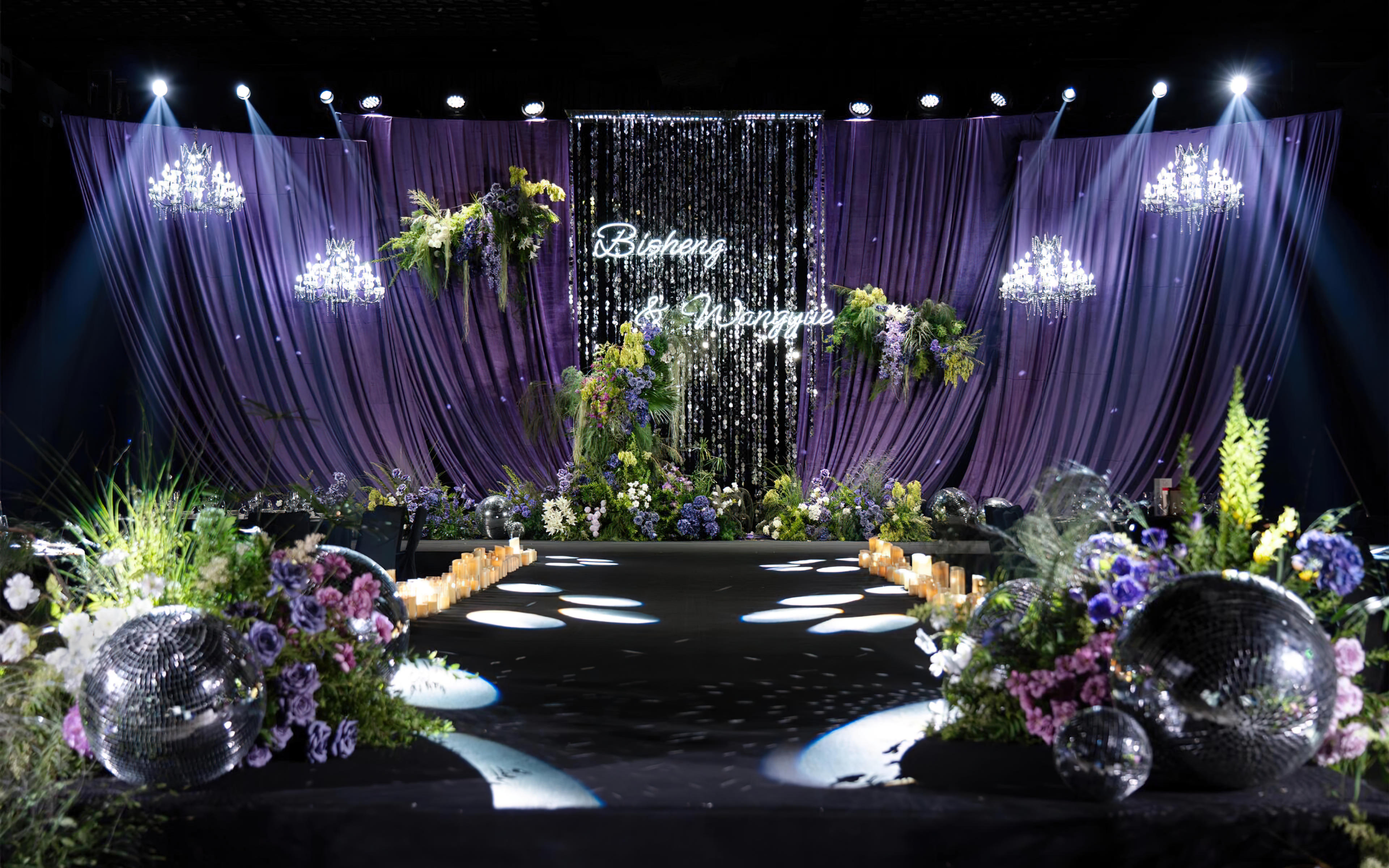 【蜜緣婚禮】氛圍感紫色系婚禮布置