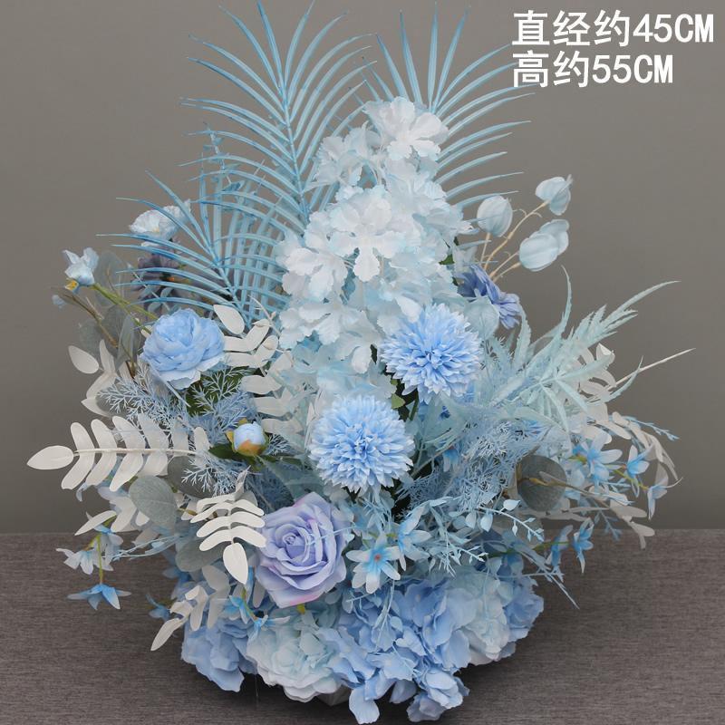 新款婚庆仿真花尤加利盆花路引花舞台花