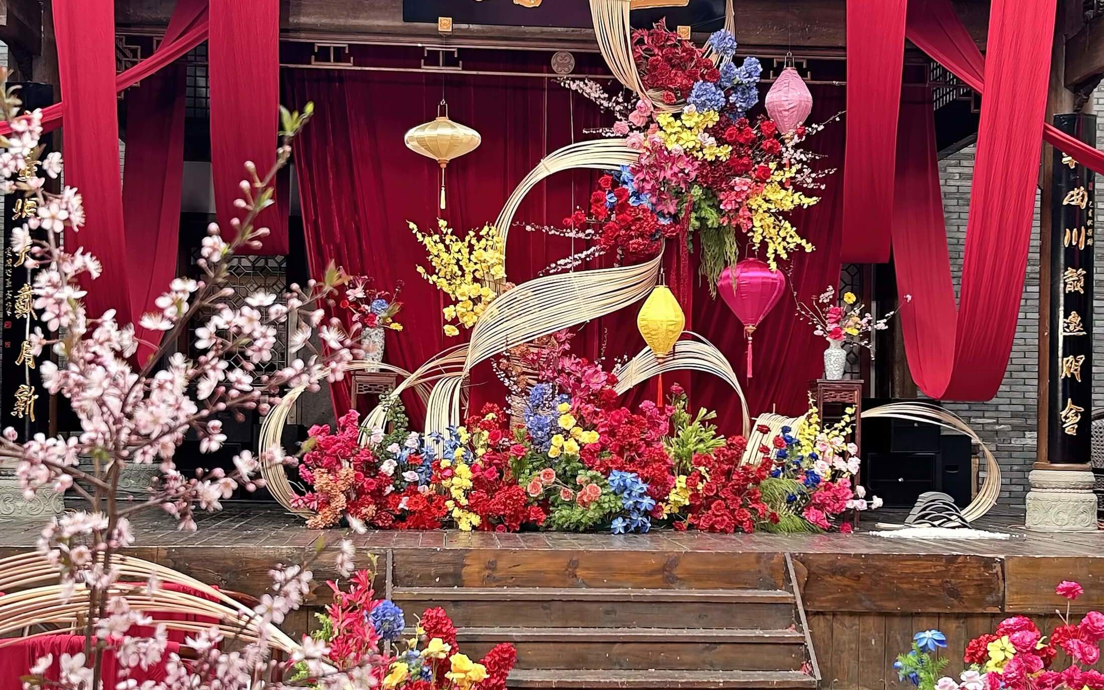 『初見婚禮定制』紅色系竹編新中式庭院婚禮