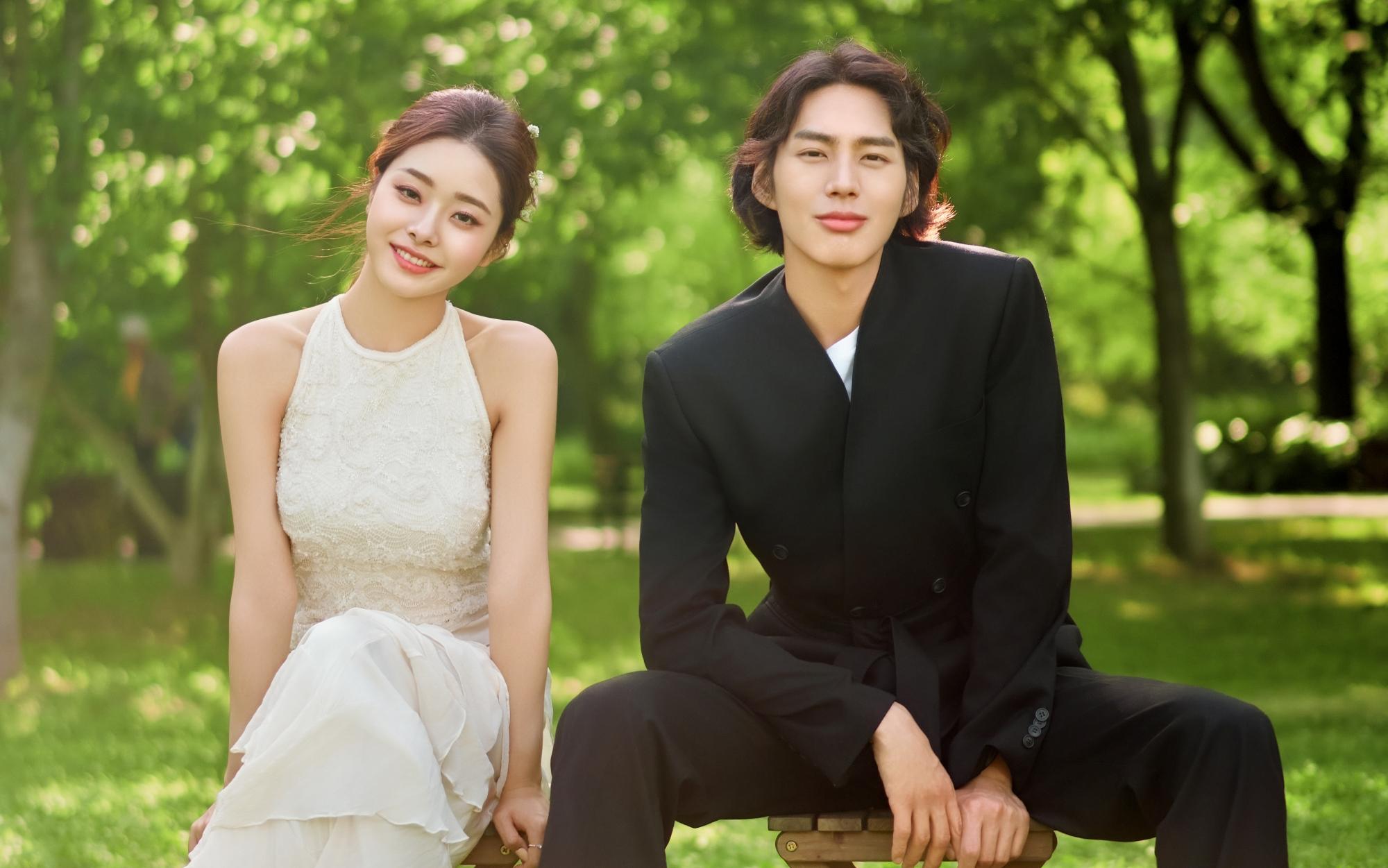 森系草坪婚纱照~