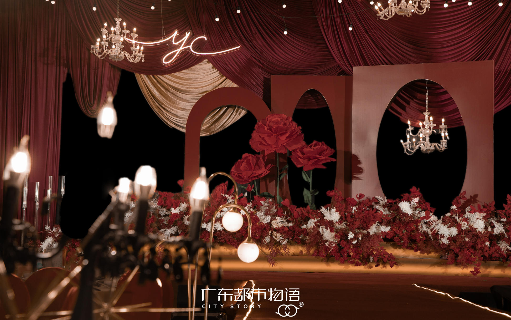 汕頭婚禮|勃艮第紅質(zhì)感婚禮|香奈兒