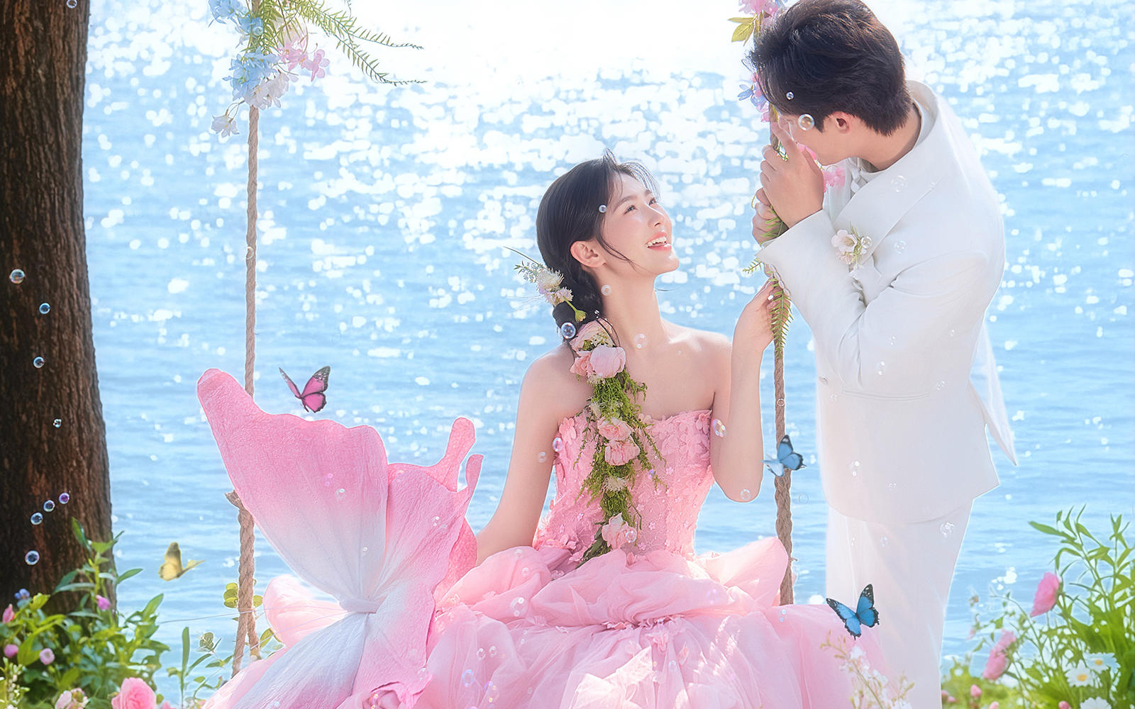 粉色花神 | 森系浪漫婚紗照