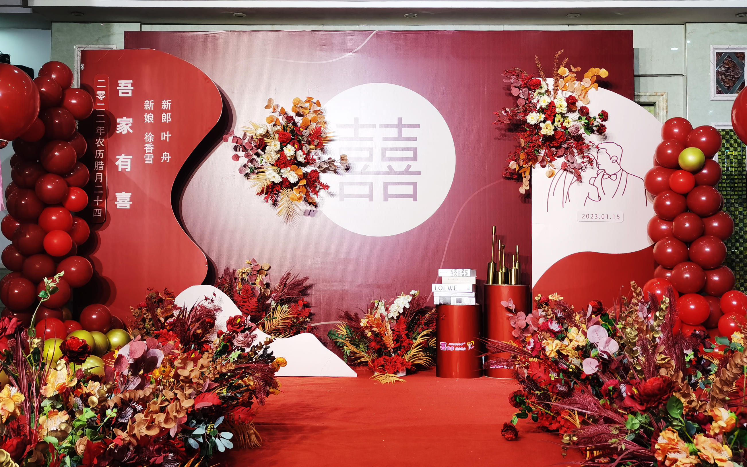 室內-小預算-紅色小眾婚禮
