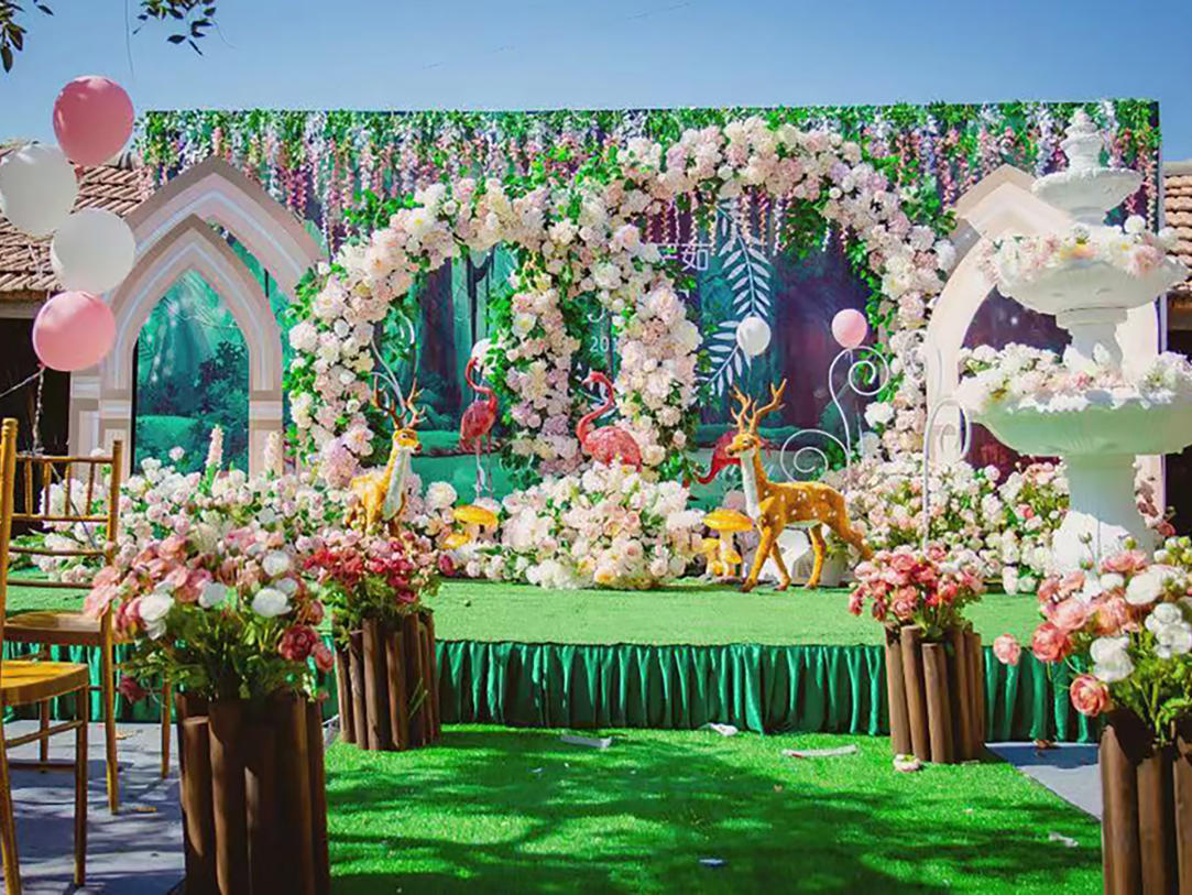 室外、庭院森系小清新婚礼