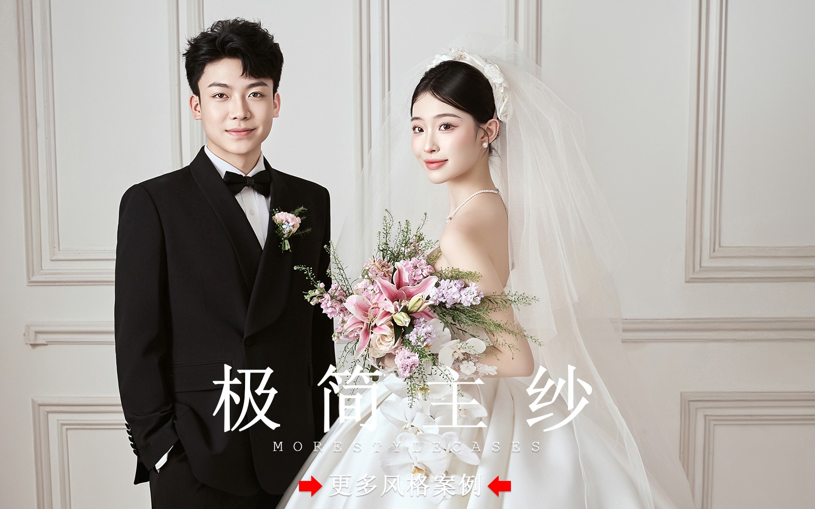 【皇后视觉】大气又耐看丨室内极简主纱婚纱照