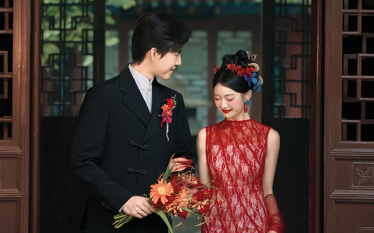 外景 l 东方美学新中式婚纱照真的好绝