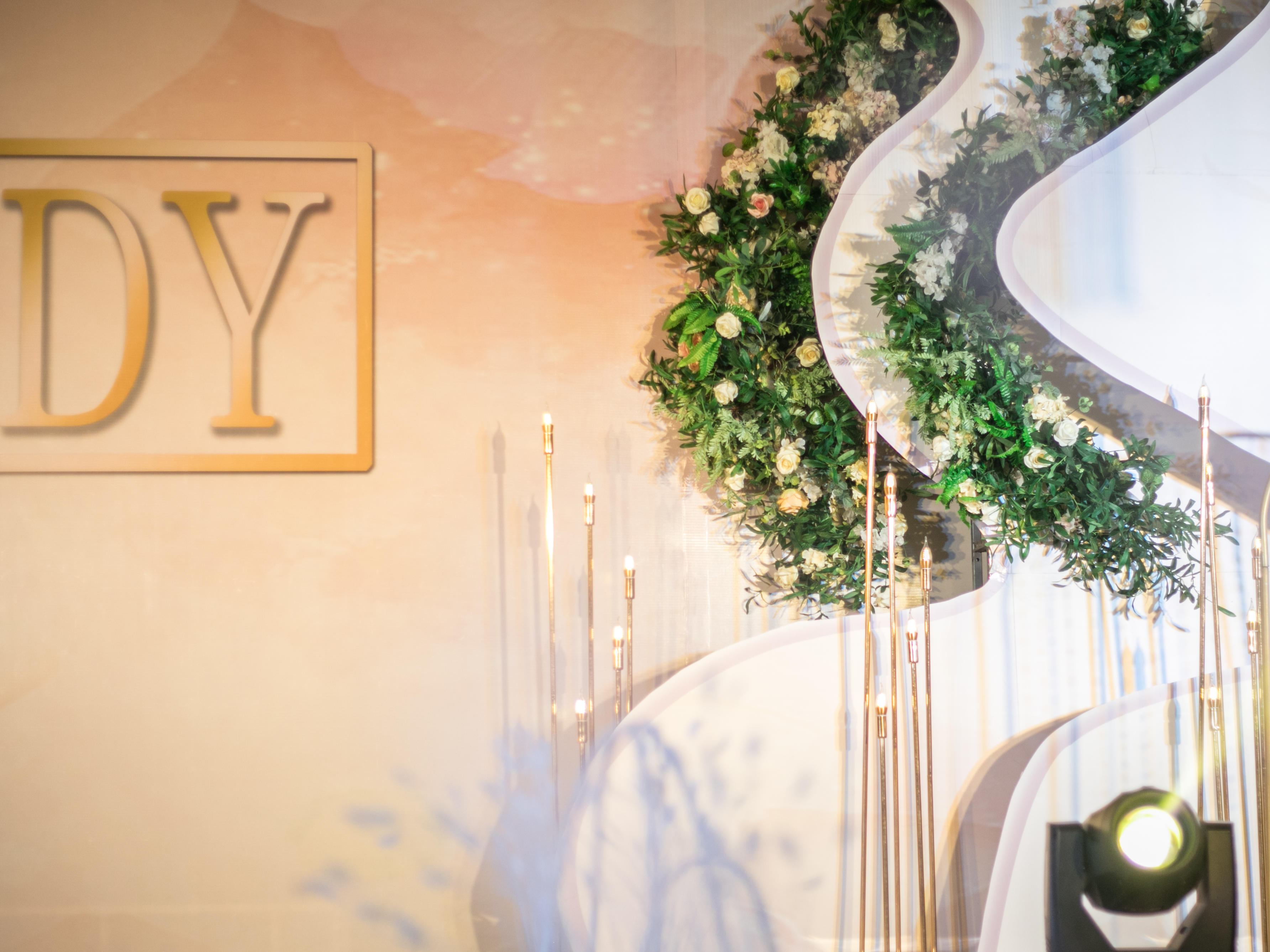 香槟色KT板造型韩式小清新风格