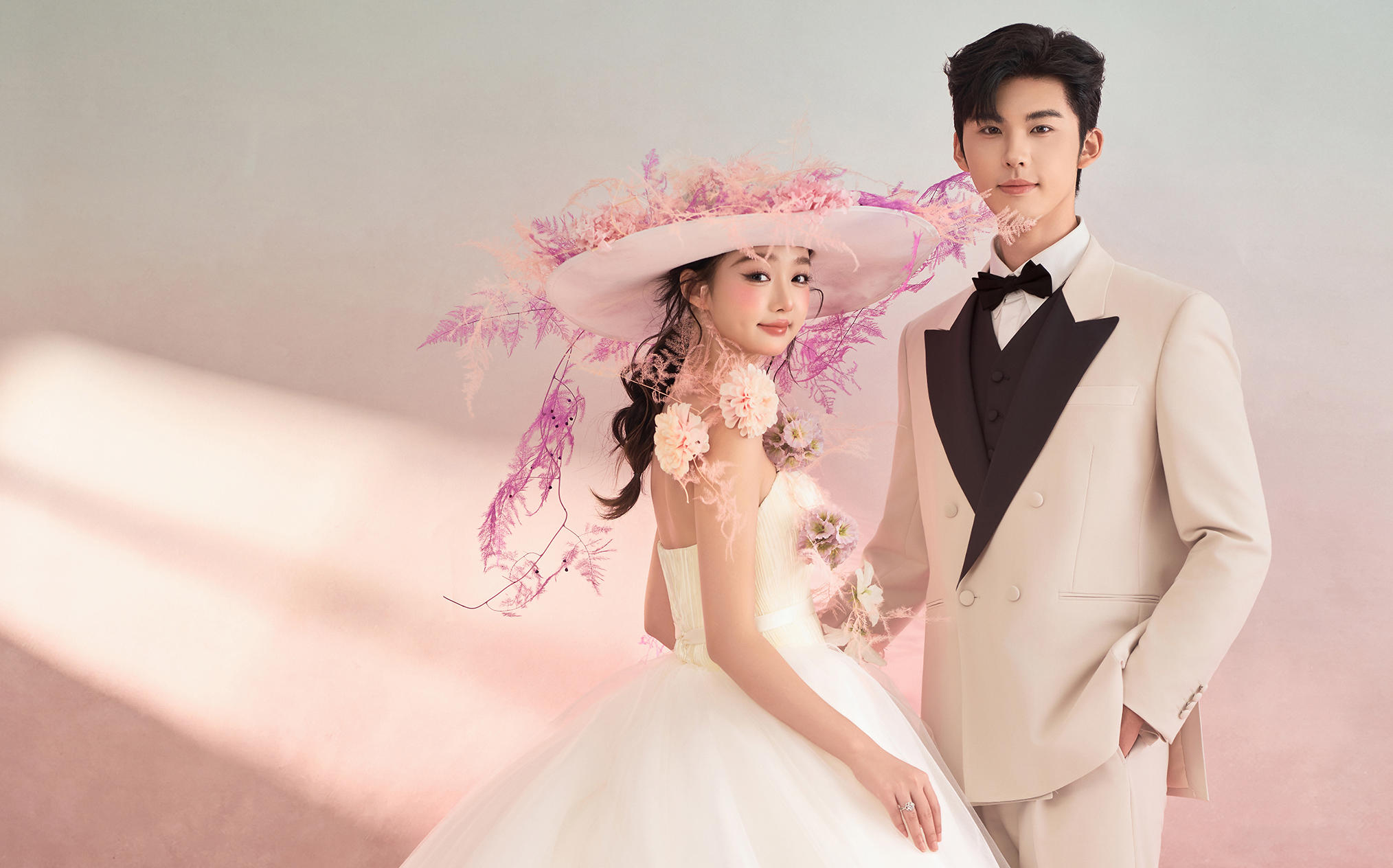 甜美少女主紗婚紗照