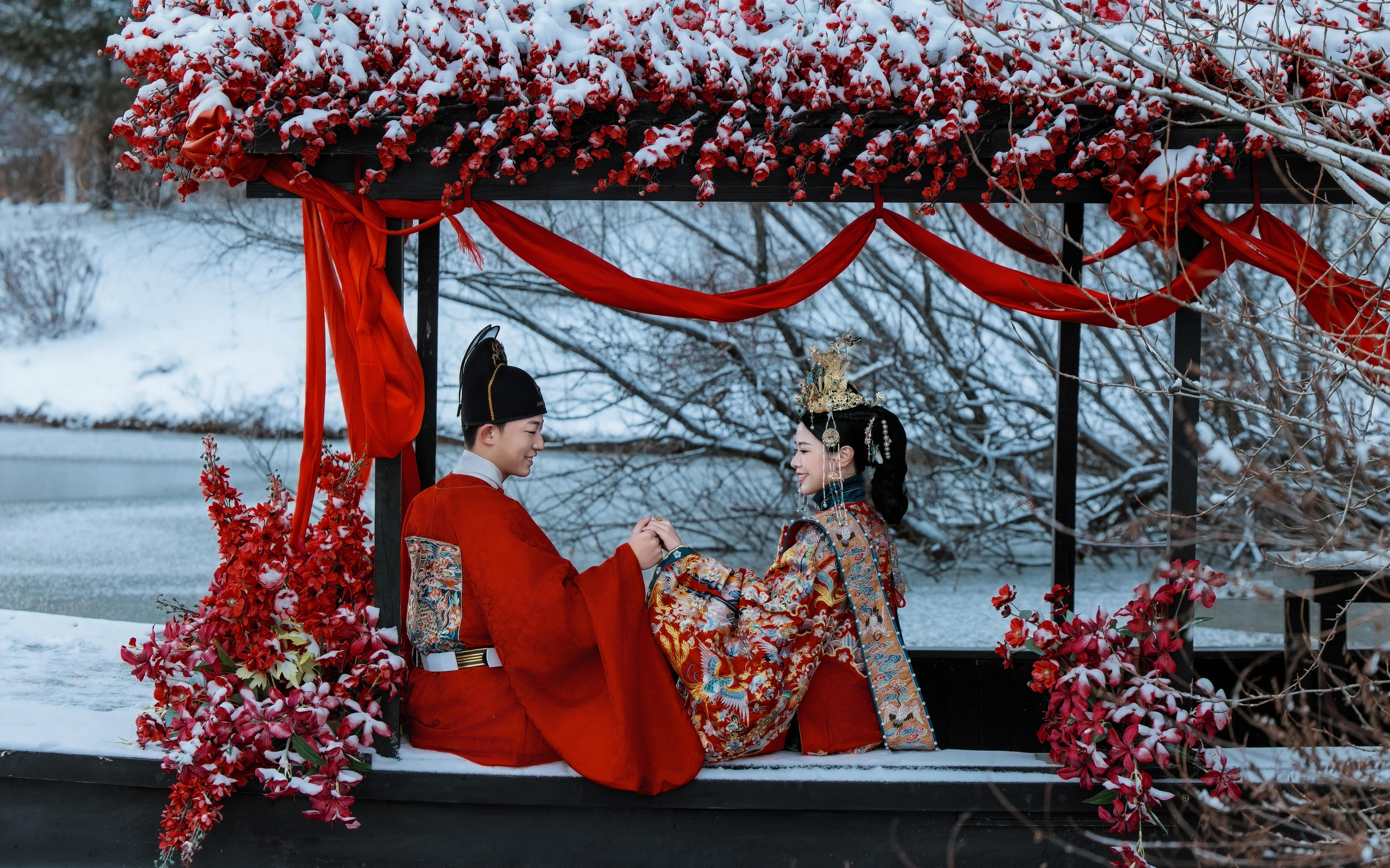 穿越千山暮雪💫邂逅古风汉服客片🏮园林婚纱照