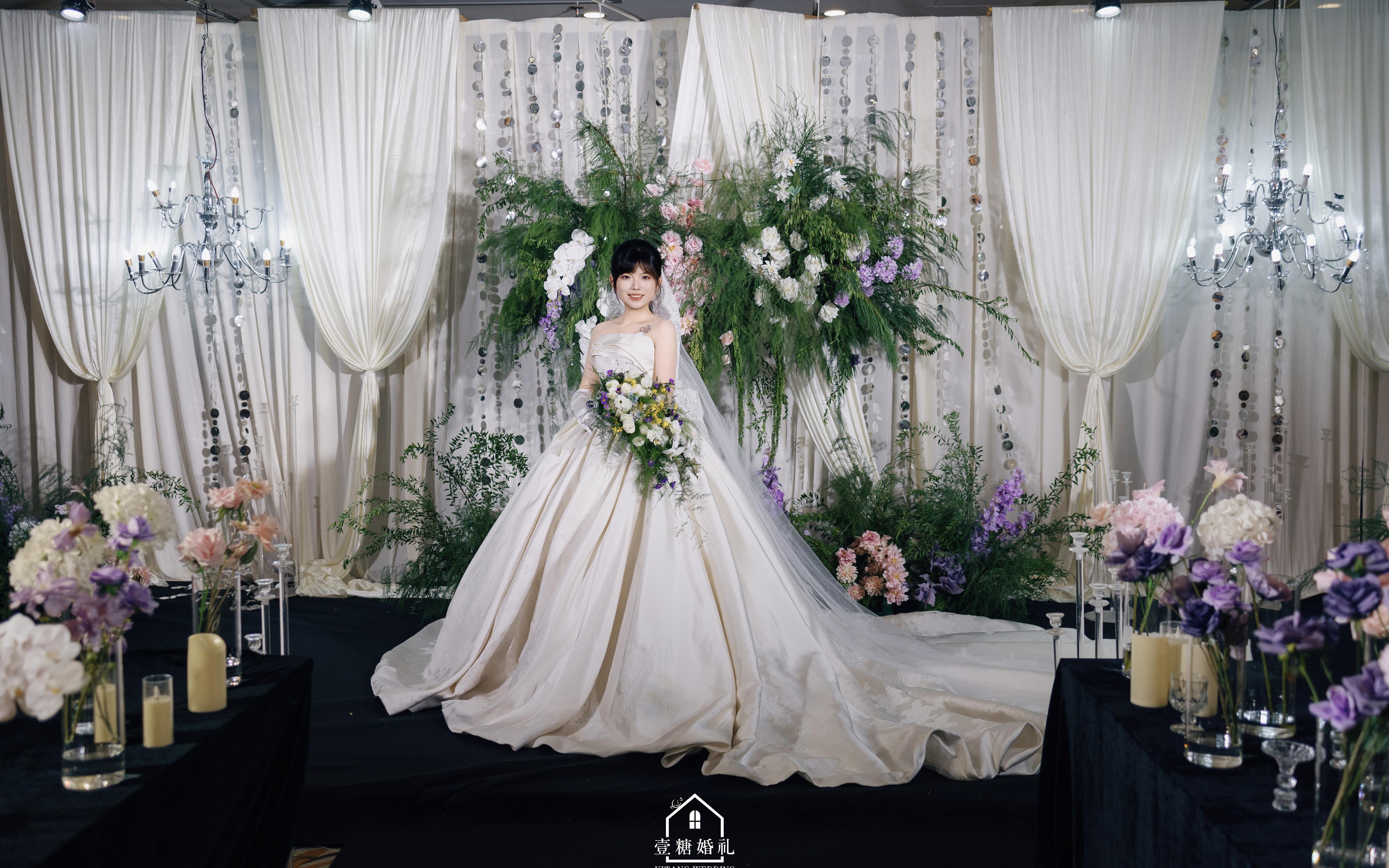 小清新自然系韓式布幔婚禮