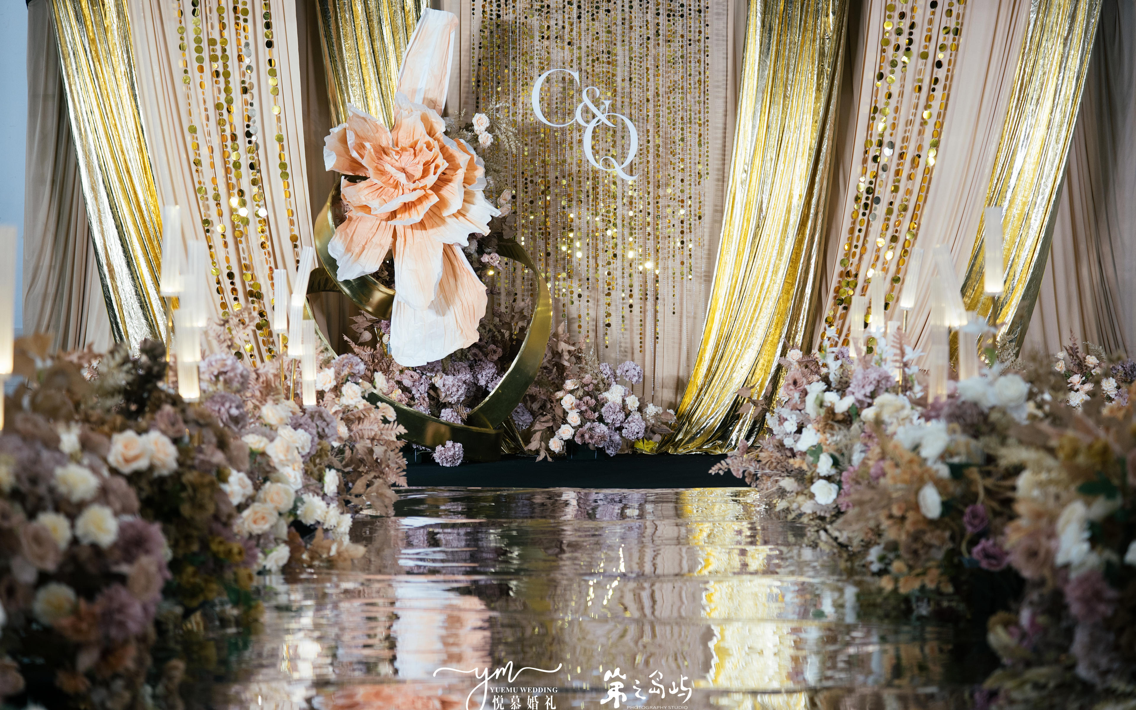【悅慕婚禮】一場關(guān)于愛與榮耀的香檳金婚禮