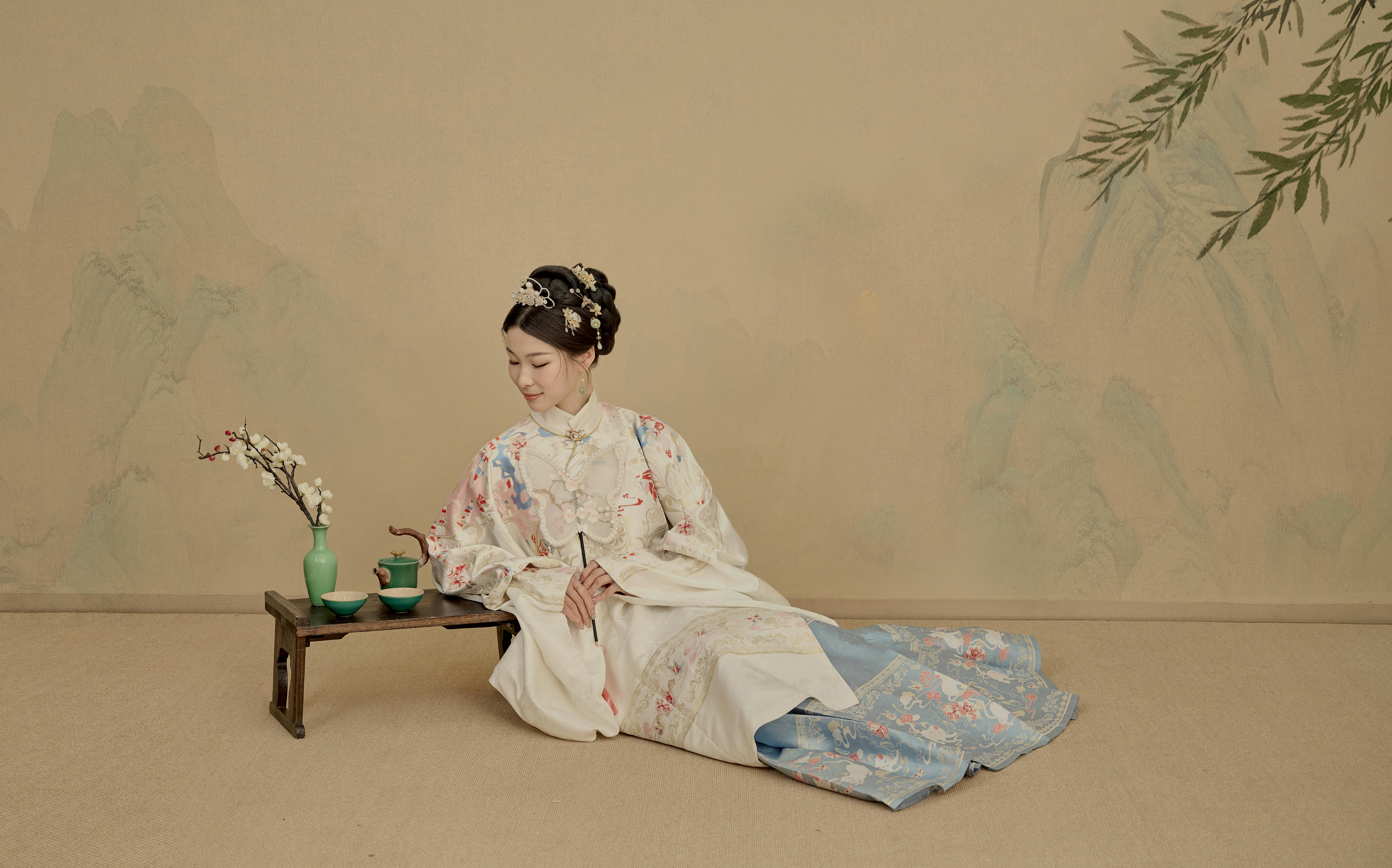 【雪彩客片】工笔画汉服竟然可以这么甜⁉️