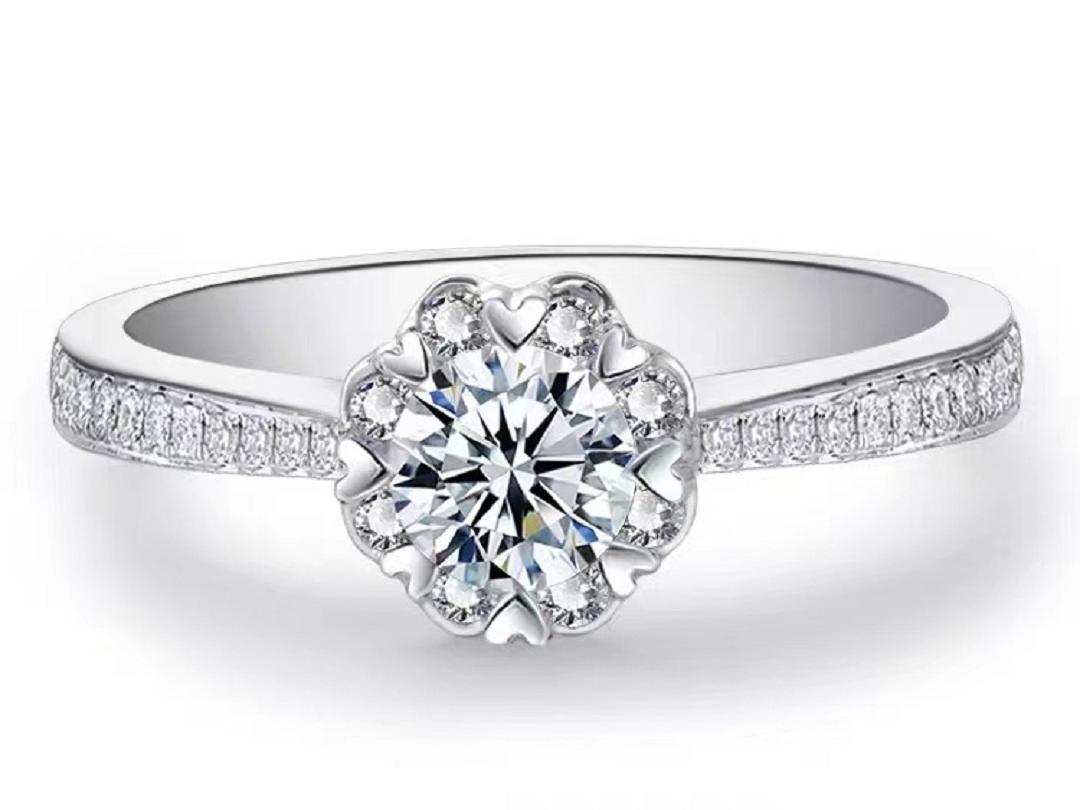 Hengyue 钻戒 绒花