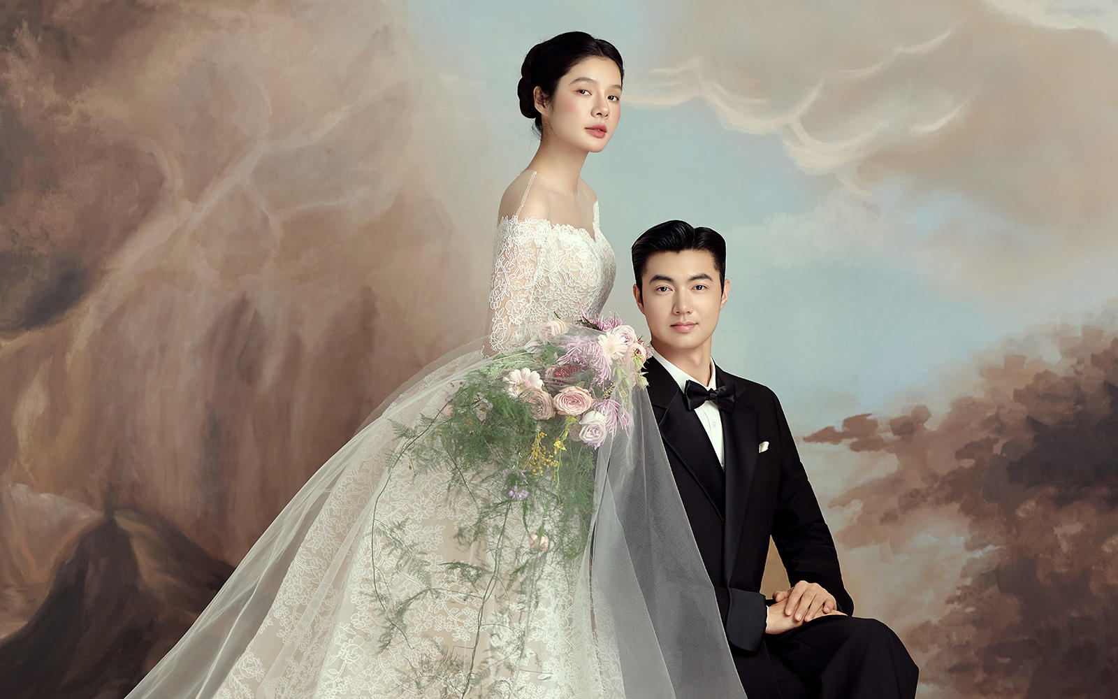 高級(jí)感推薦??比電影還浪漫的油畫婚紗照