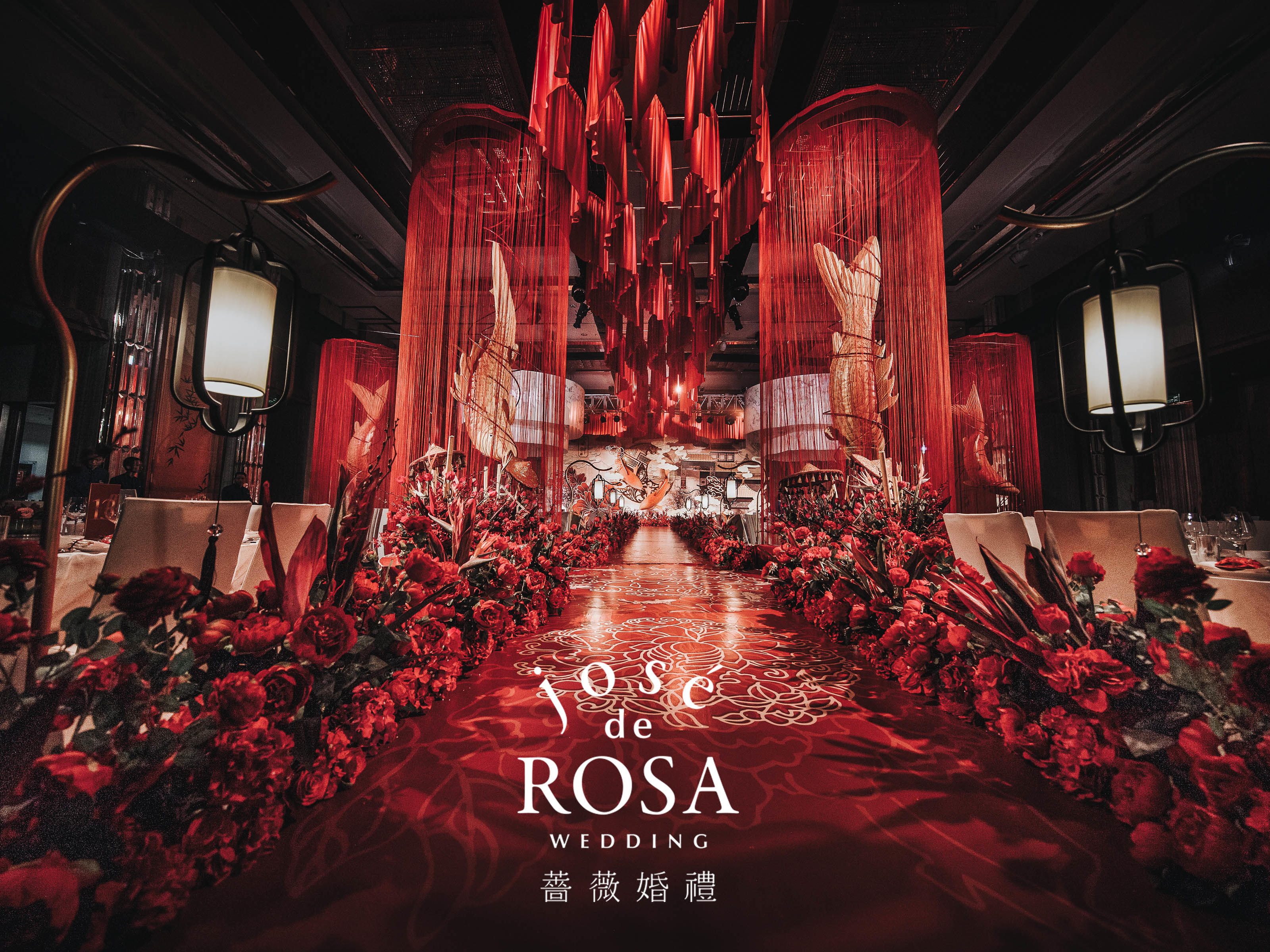 蔷薇婚礼|创意新中式|国风雅韵红色婚礼丽思卡尔顿