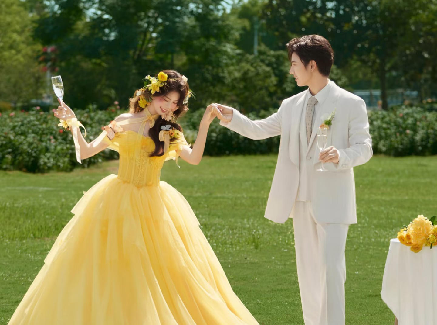【优格】邂逅浪漫~黄色公主风婚纱照美出新高度