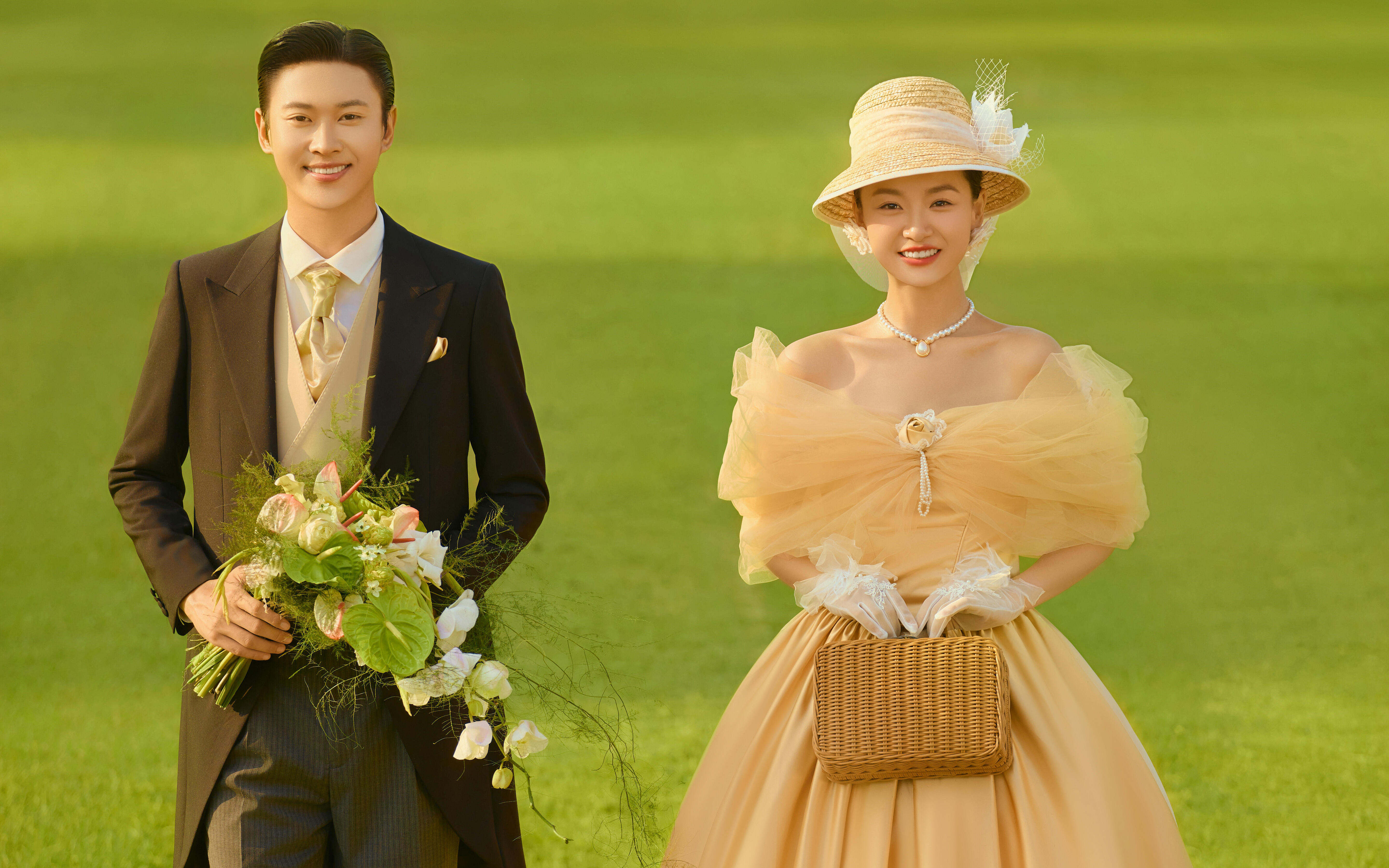 拍到超美的法式森系婚纱照~💚