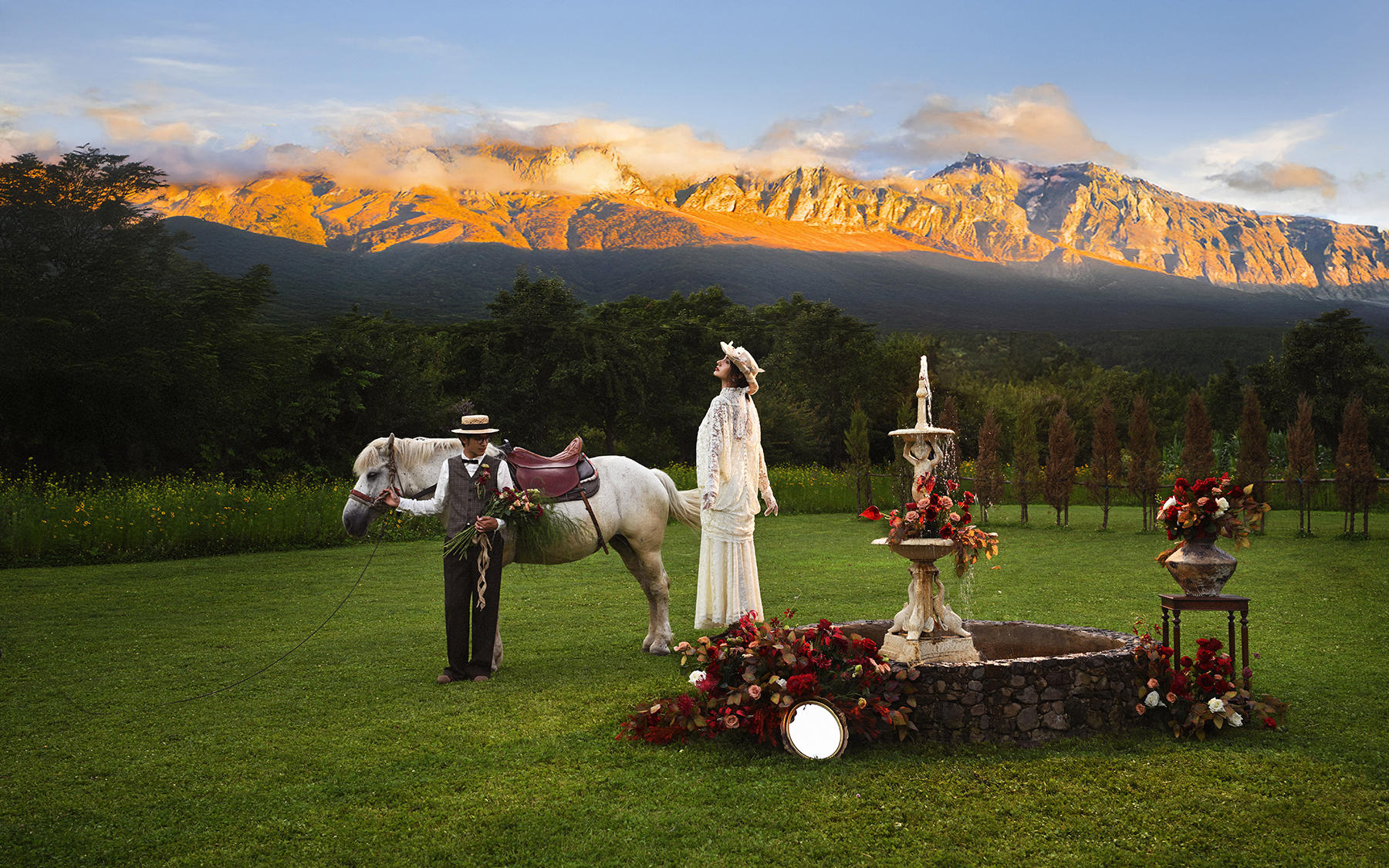 丽江样片·山野木屋旁，邂逅复古文艺风婚纱照