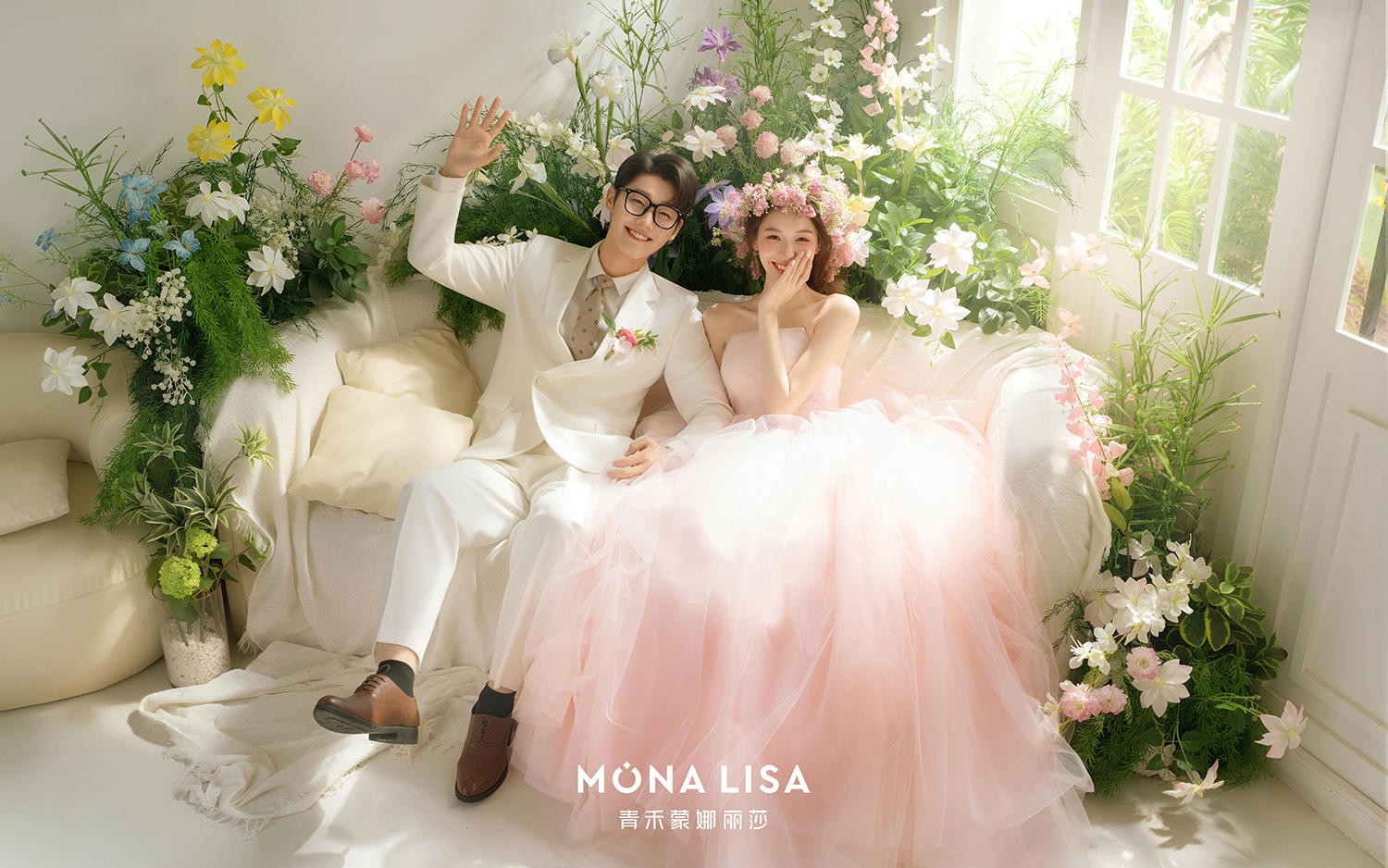 戳中審美??粉色花房婚紗照??氛圍感絕了