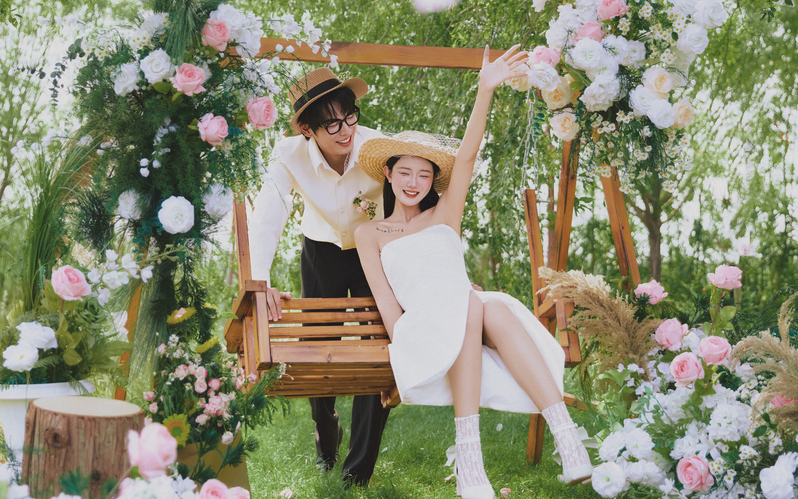 松弛感法式田园森系婚照