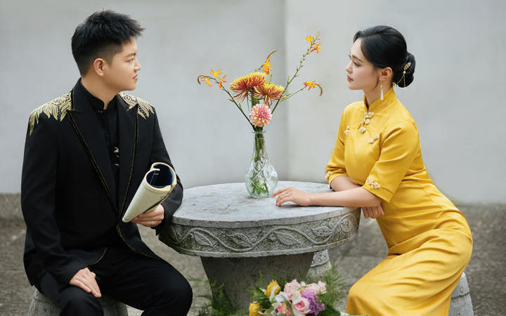 客片分享❣️明艳且浪漫新中式旗袍婚纱照！