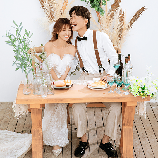 【麦田摄影】清新韩式主义室内婚纱照