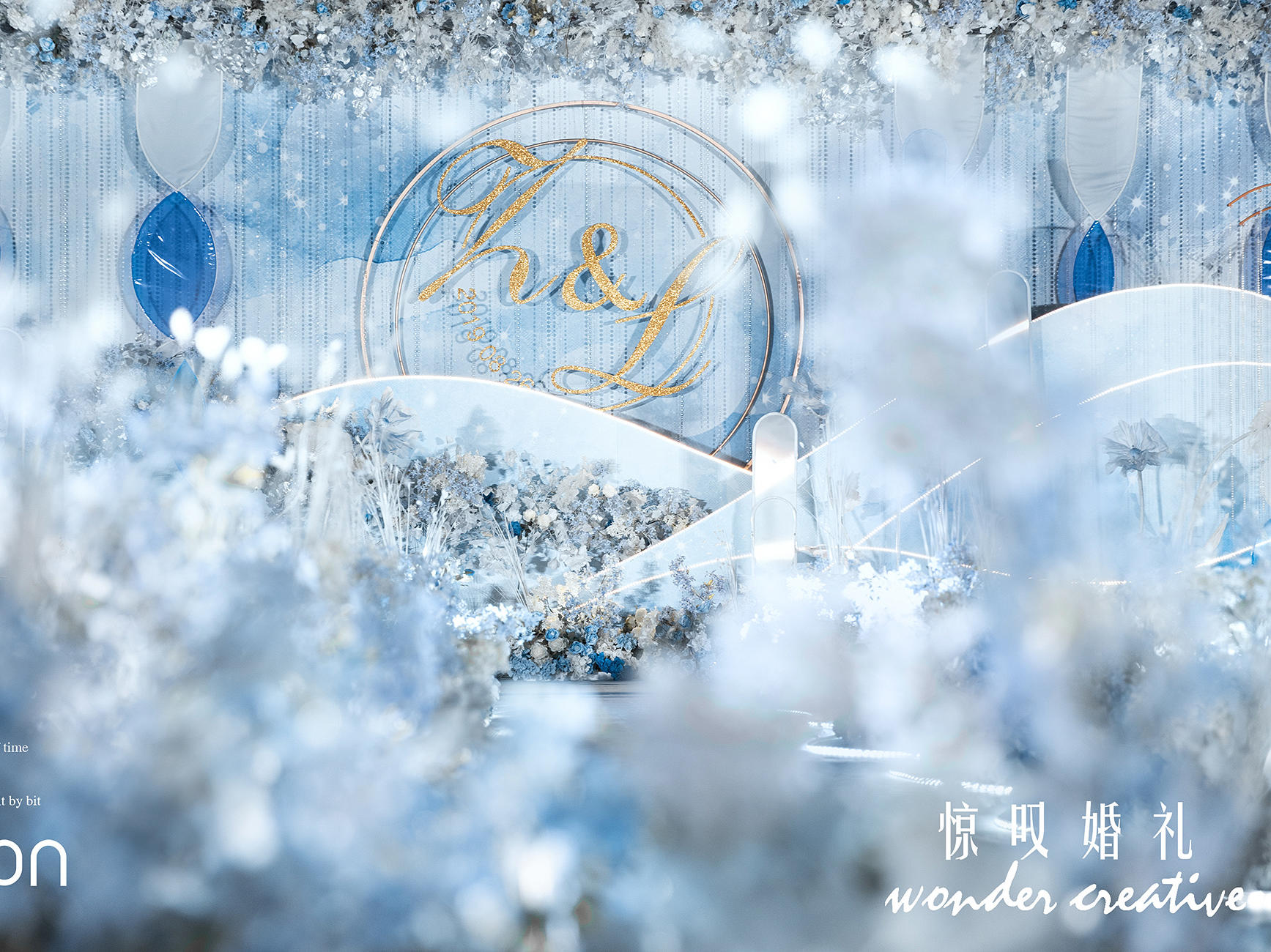 【惊叹婚礼】梦幻小清新蓝白ins唯美少女心婚礼