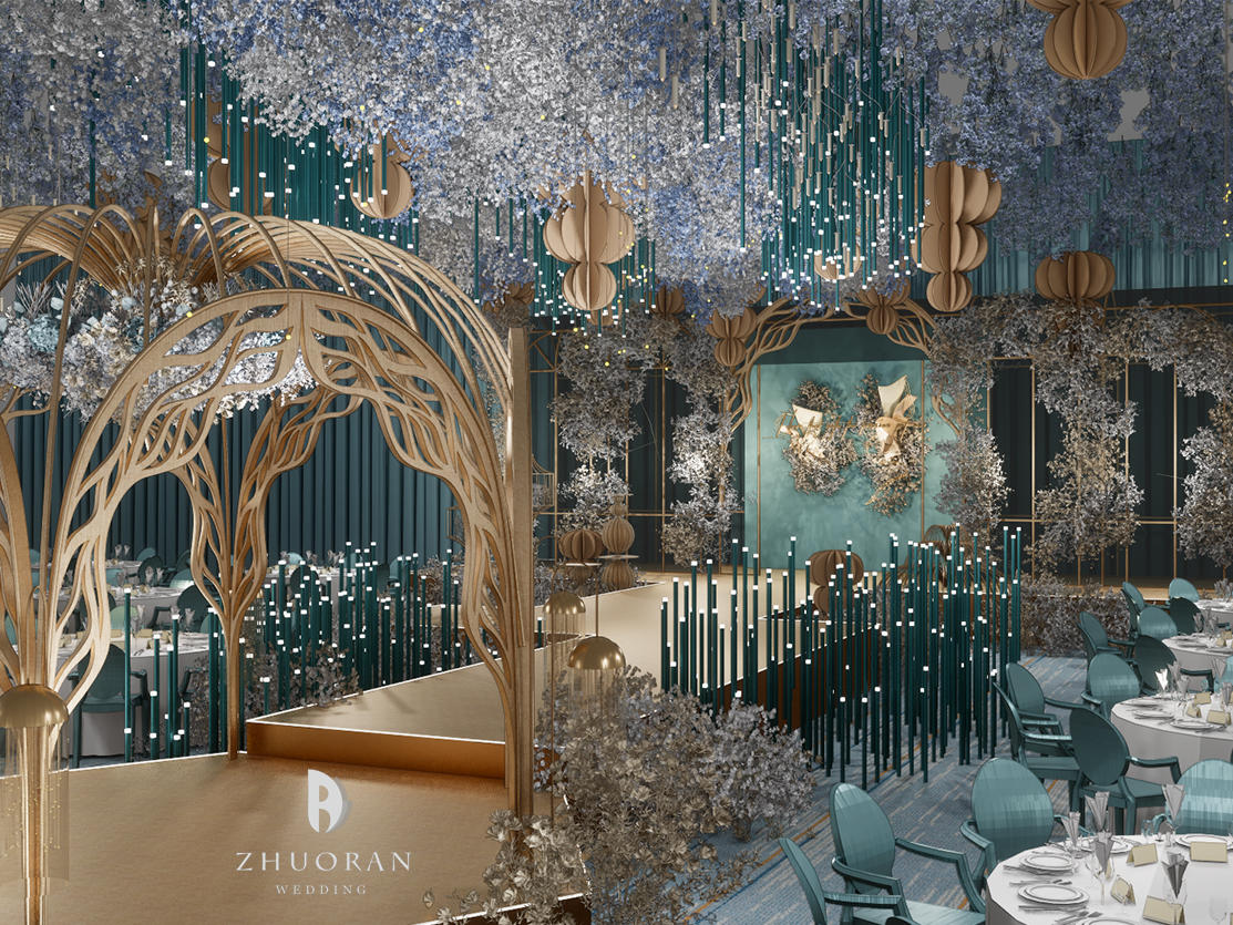 『常州焯燃婚礼』轻奢爱情城堡经典蓝绿配色