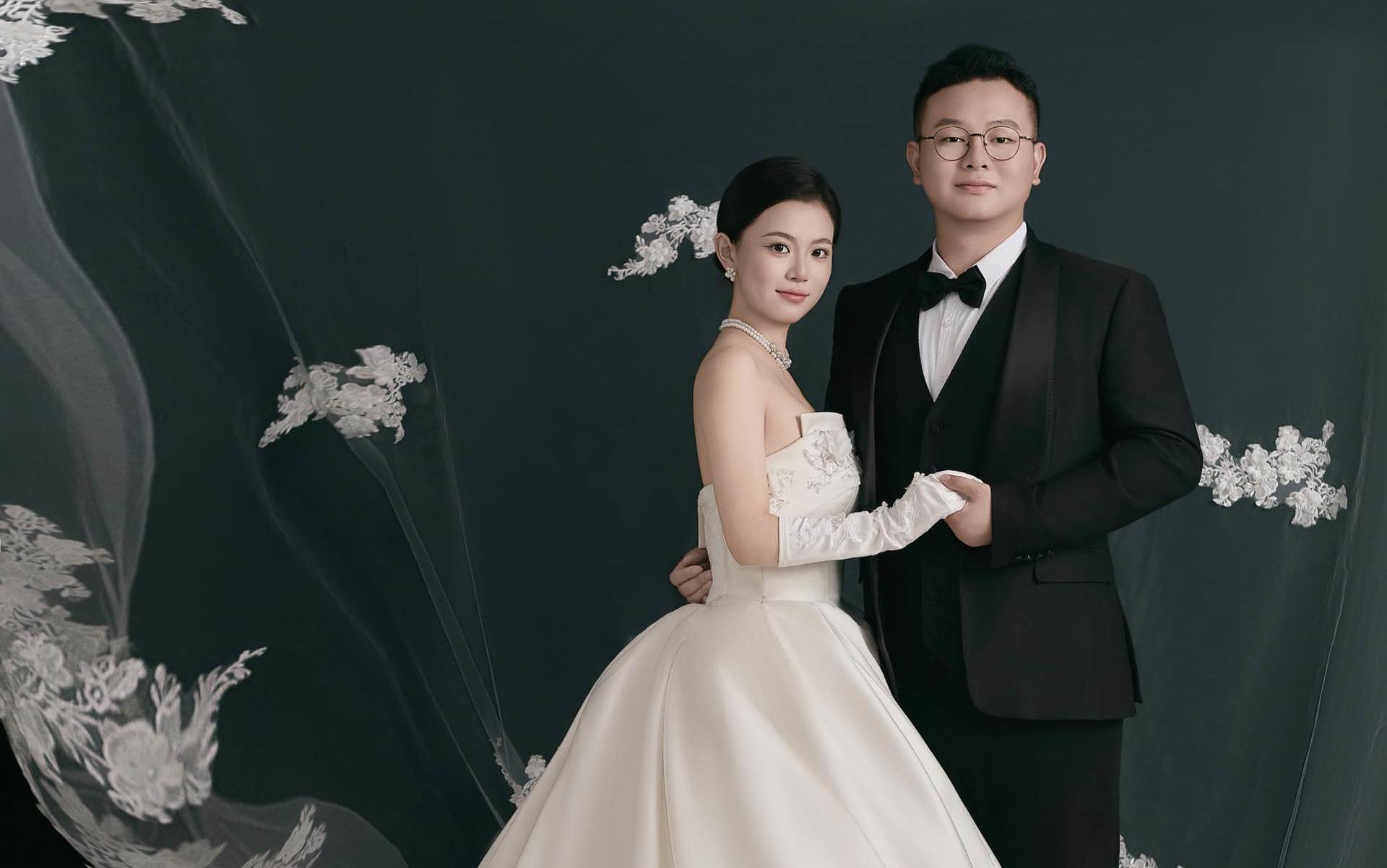 极简主纱婚纱照每帧都是优雅大片