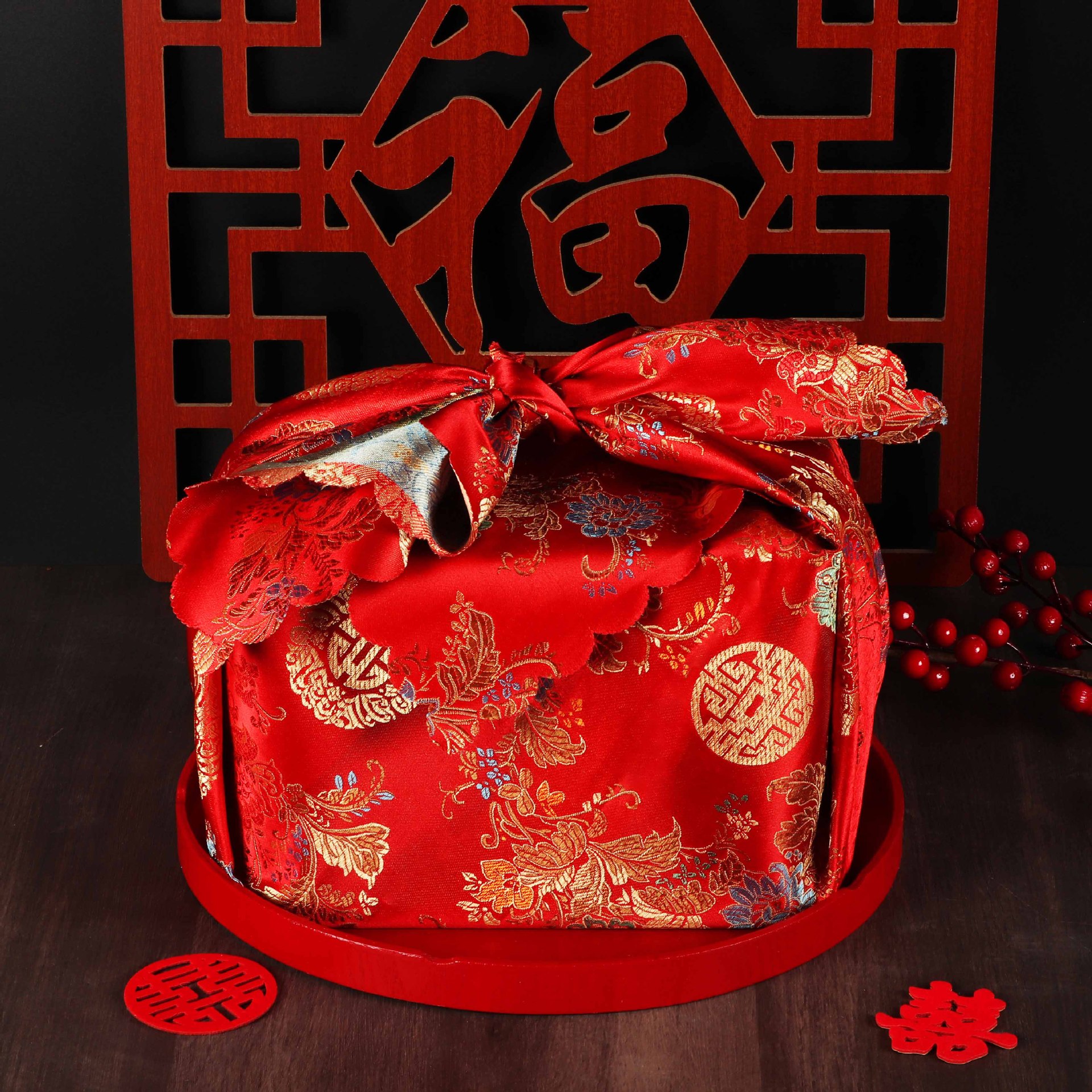 包袱皮 新娘嫁妝陪嫁用品結(jié)婚紅包袱皮