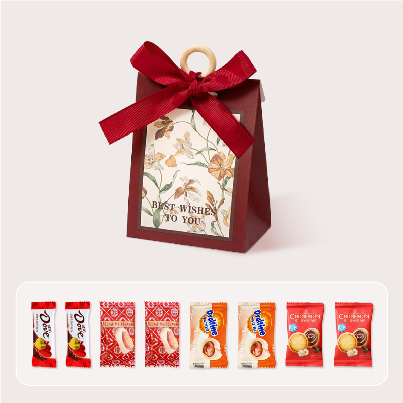 包好发货 成品喜糖套餐简约花卉 喜糖+喜糖盒【成品喜糖不支持退换】