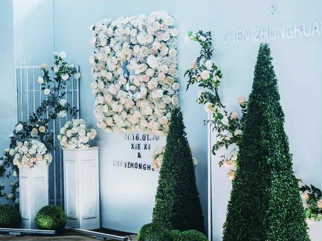 兰州桑上婚典白绿色系创意主题婚礼