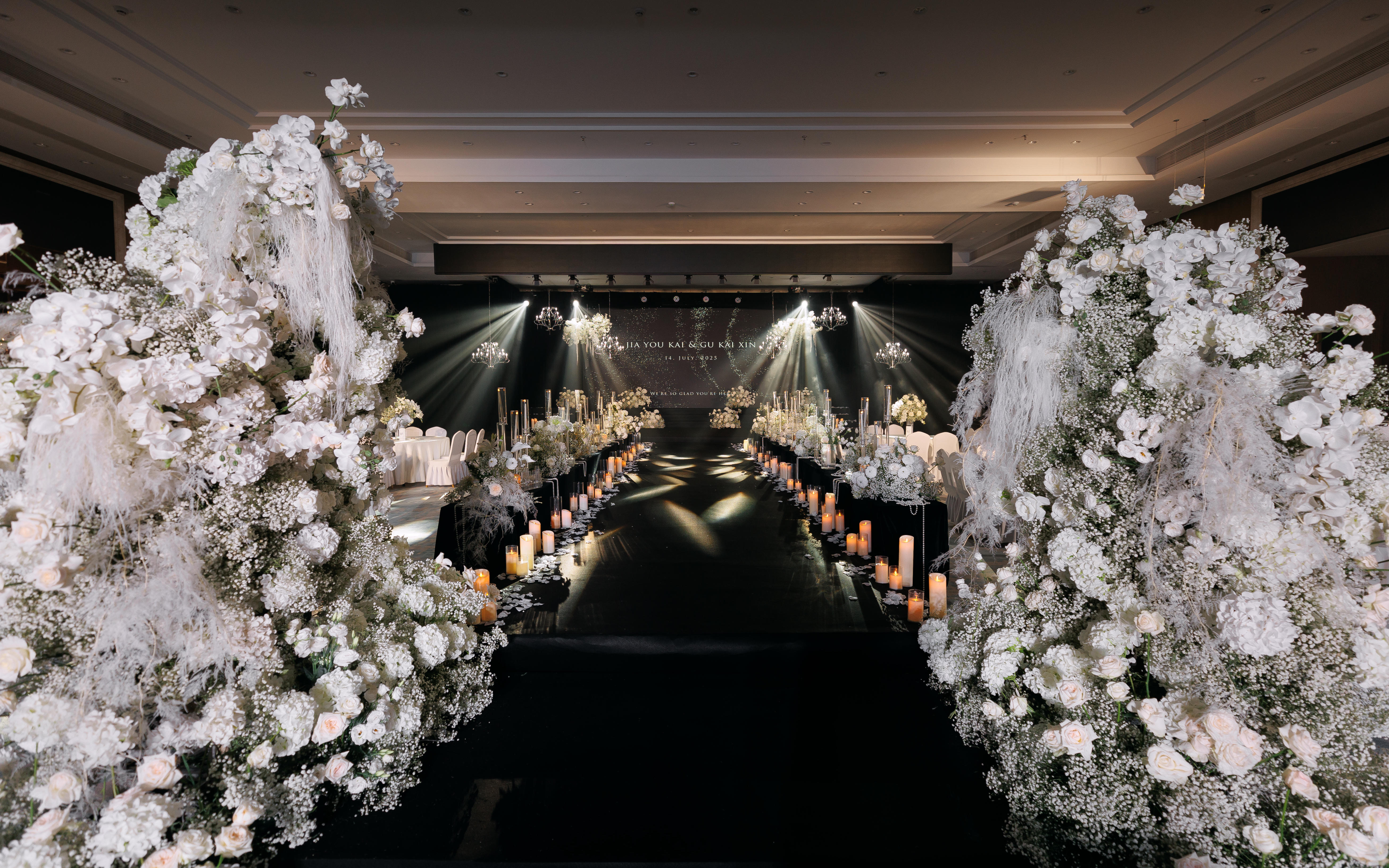 【韩式满天星】LED大屏韩式满天星婚礼布置