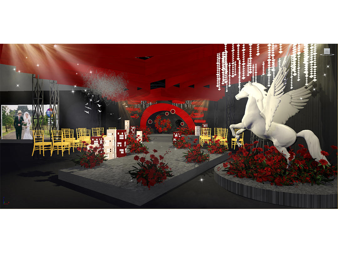 【简爱婚礼】厅小柱子多 小型婚礼定制 