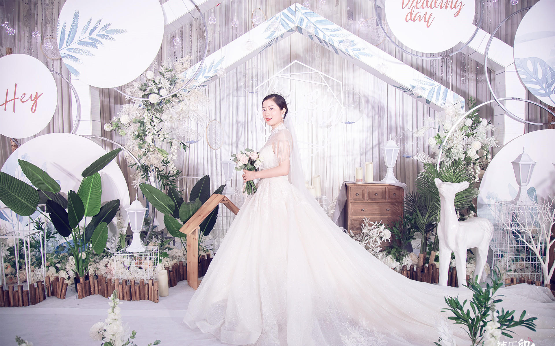 「祯乐」高性价比白绿色小清婚礼 