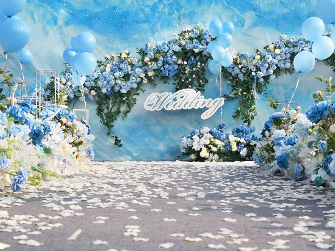 【艺空间婚礼】户外蓝白色系小清新婚礼《浅语》