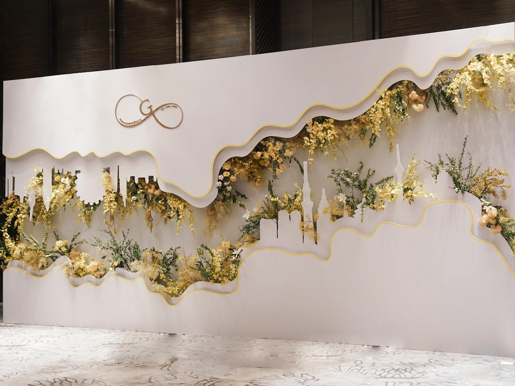 《筑梦》香槟白黄色系婚礼，厦门唯美简约设计感婚礼