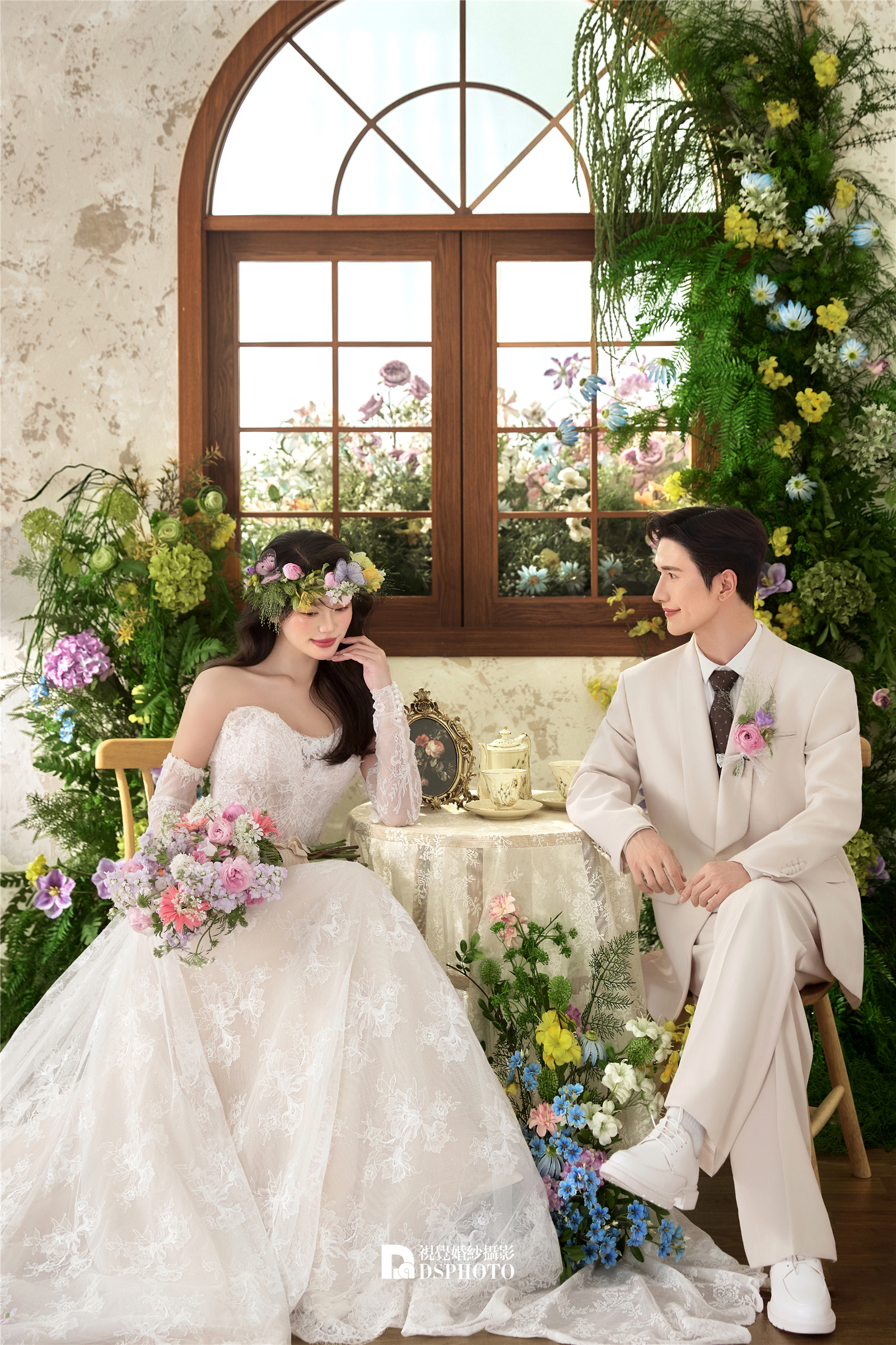 婚纱照这样拍｜甜妹专属花房氛围感拿捏死了👑