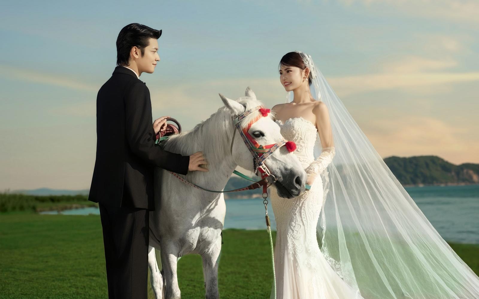 邂逅公主与骑士的浪漫约会🍃森系草坪婚纱照 